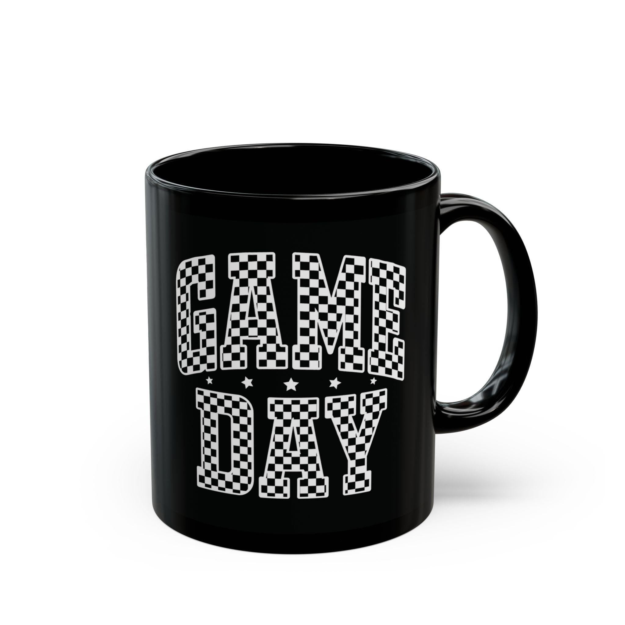 Game Day Black Mug - Perfect for Sports Fans, Coffee Lovers, Gift for Him/Her, Team Spirit, 11oz/15oz