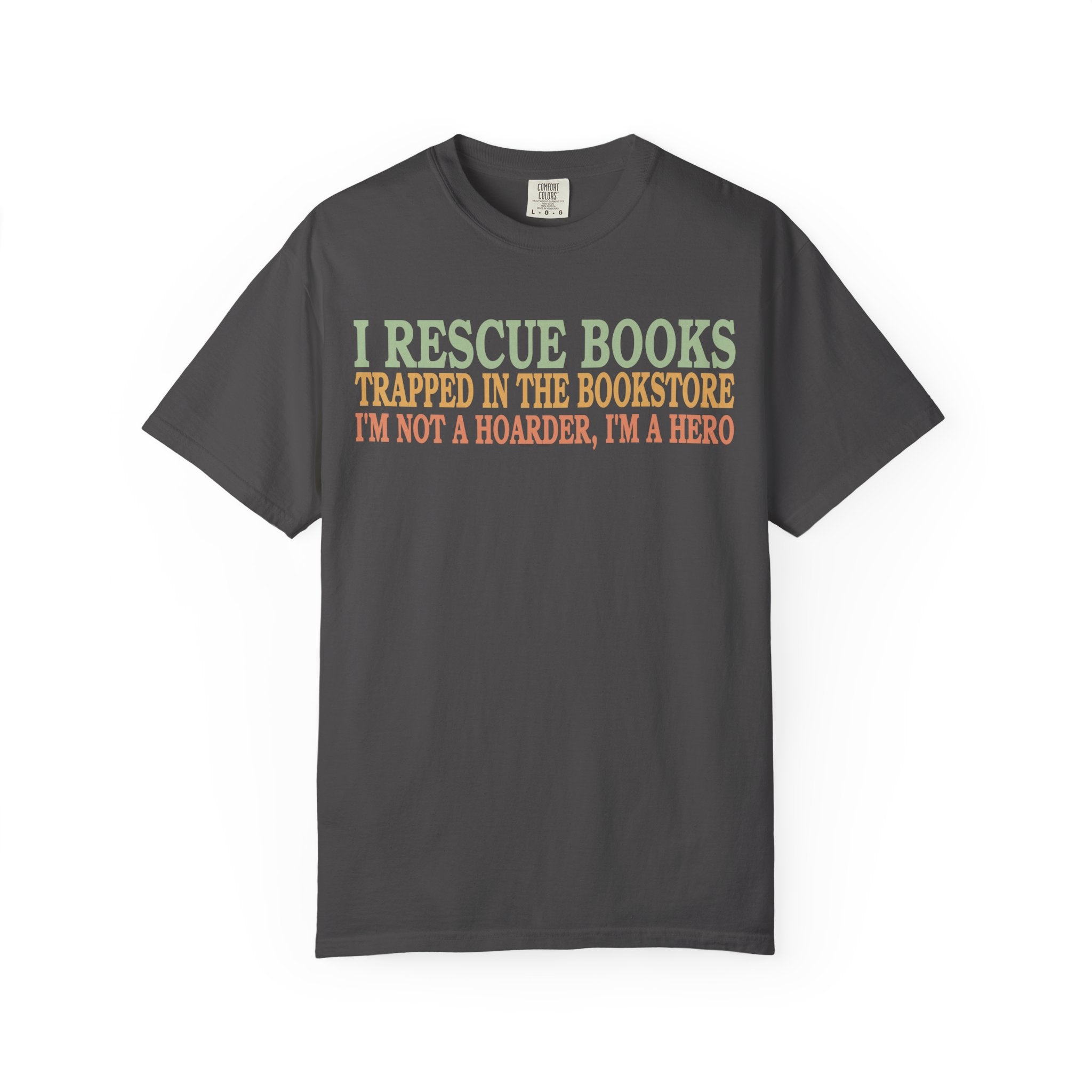 Book Lovers Unisex T-Shirt, I Rescue Books Graphic Tee,  Gift for Bookworms,