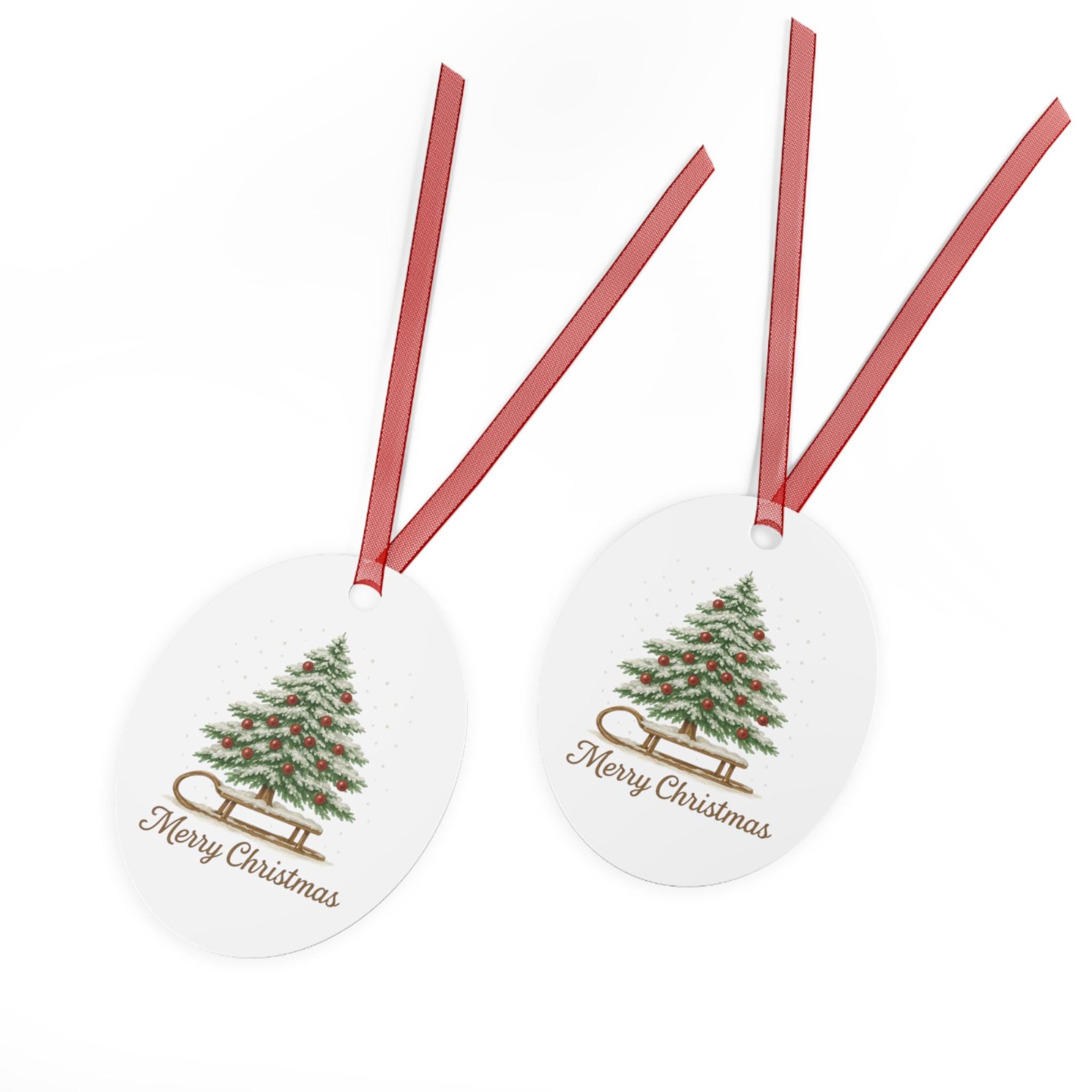 Metal Christmas Ornaments, Holiday Tree Decorations, Personalized Gift Tags, Winter Decor, Merry Christmas Keepsakes