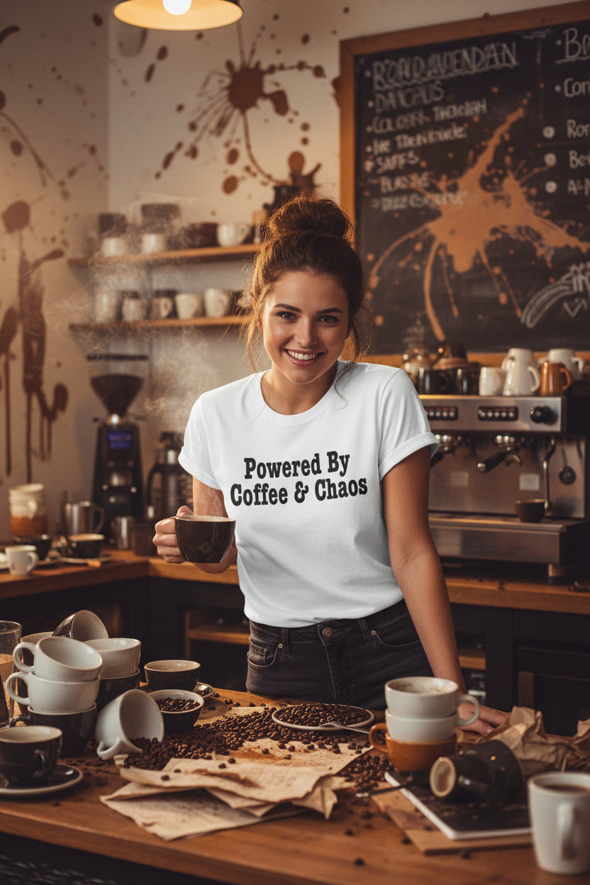Powered By Coffee & Chaos T-Shirt
