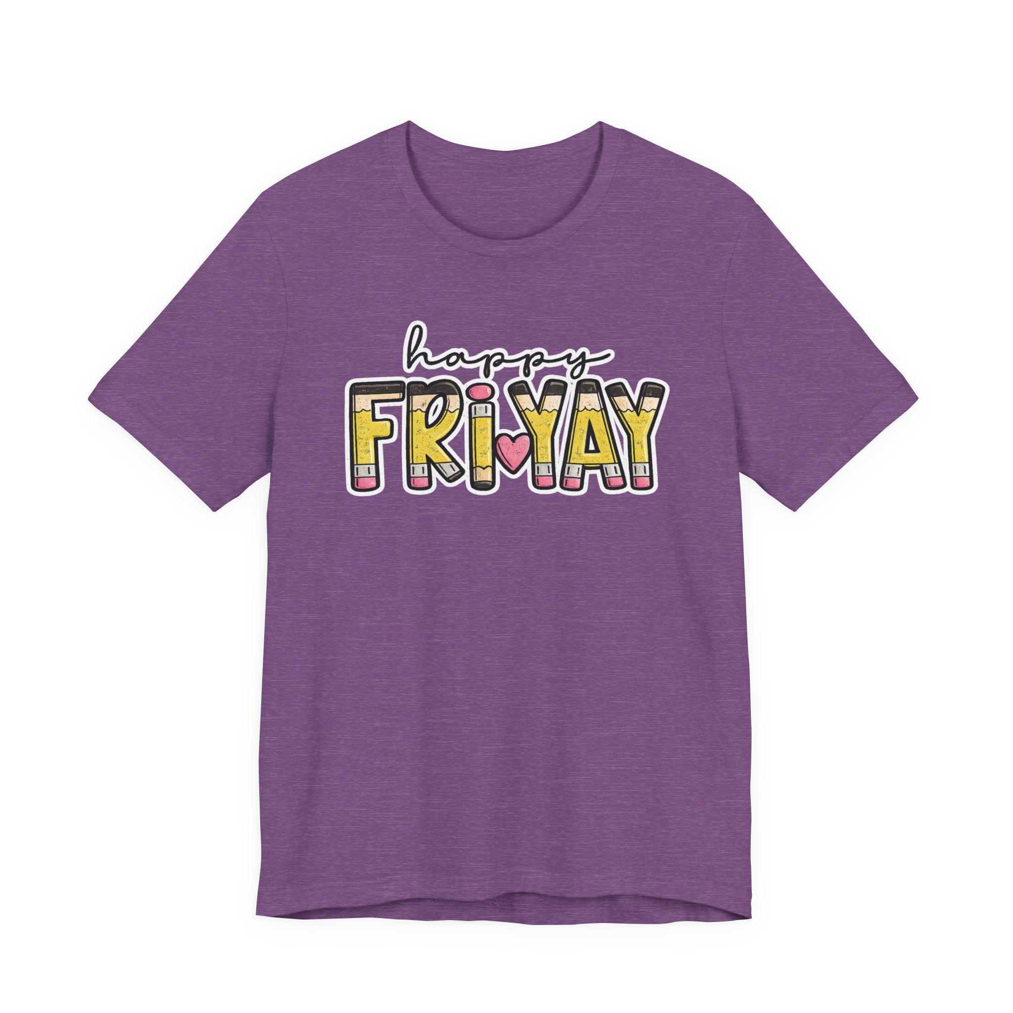 Happy Friyay Teacher Shirt  Friday Teacher Tee  Pencil Graphic T-Shirt