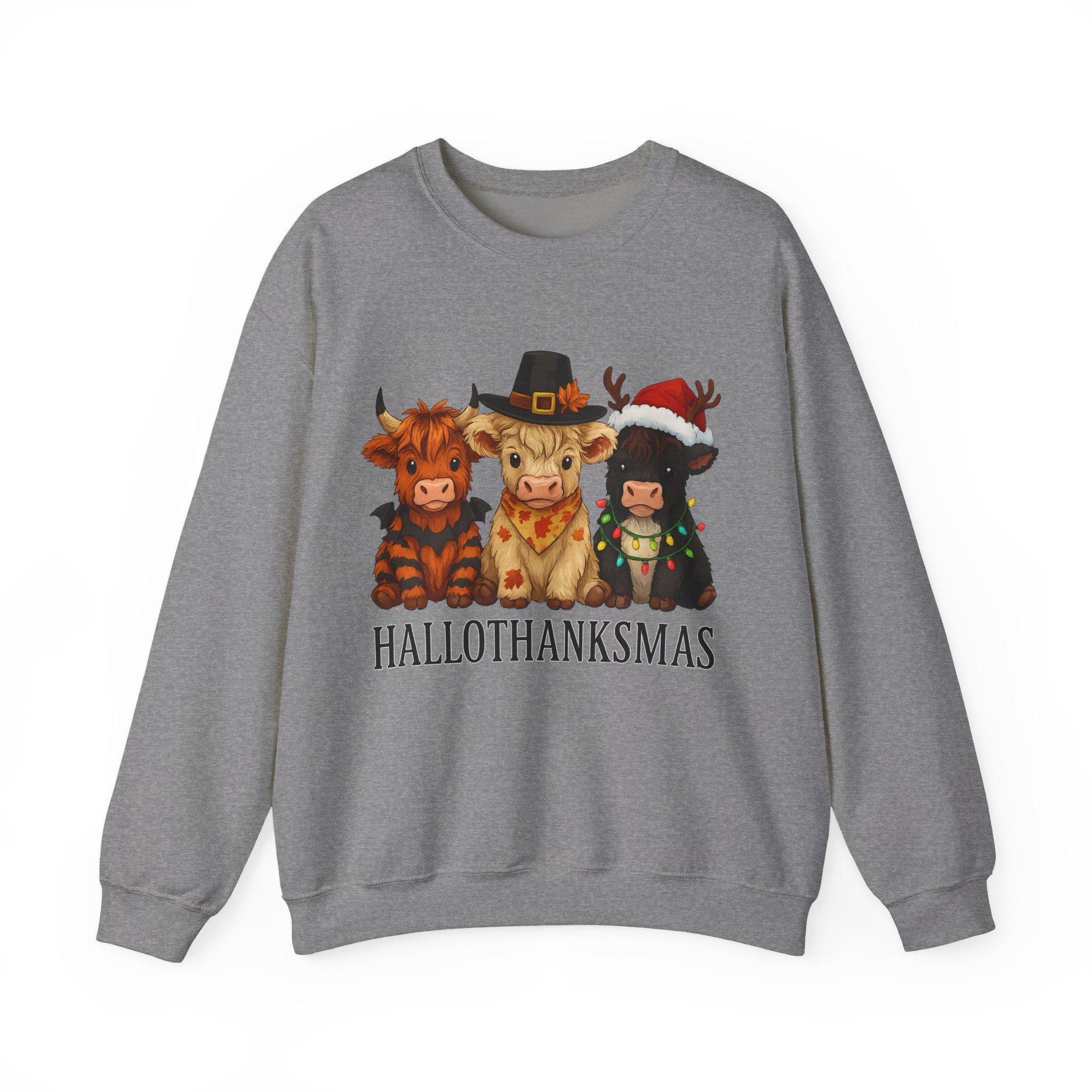 Festive Animal Sweatshirt, Cozy Holiday Apparel, Cute Crewneck for Fall, Thanksgiving and Christmas, Perfect Gift for Animal Lovers