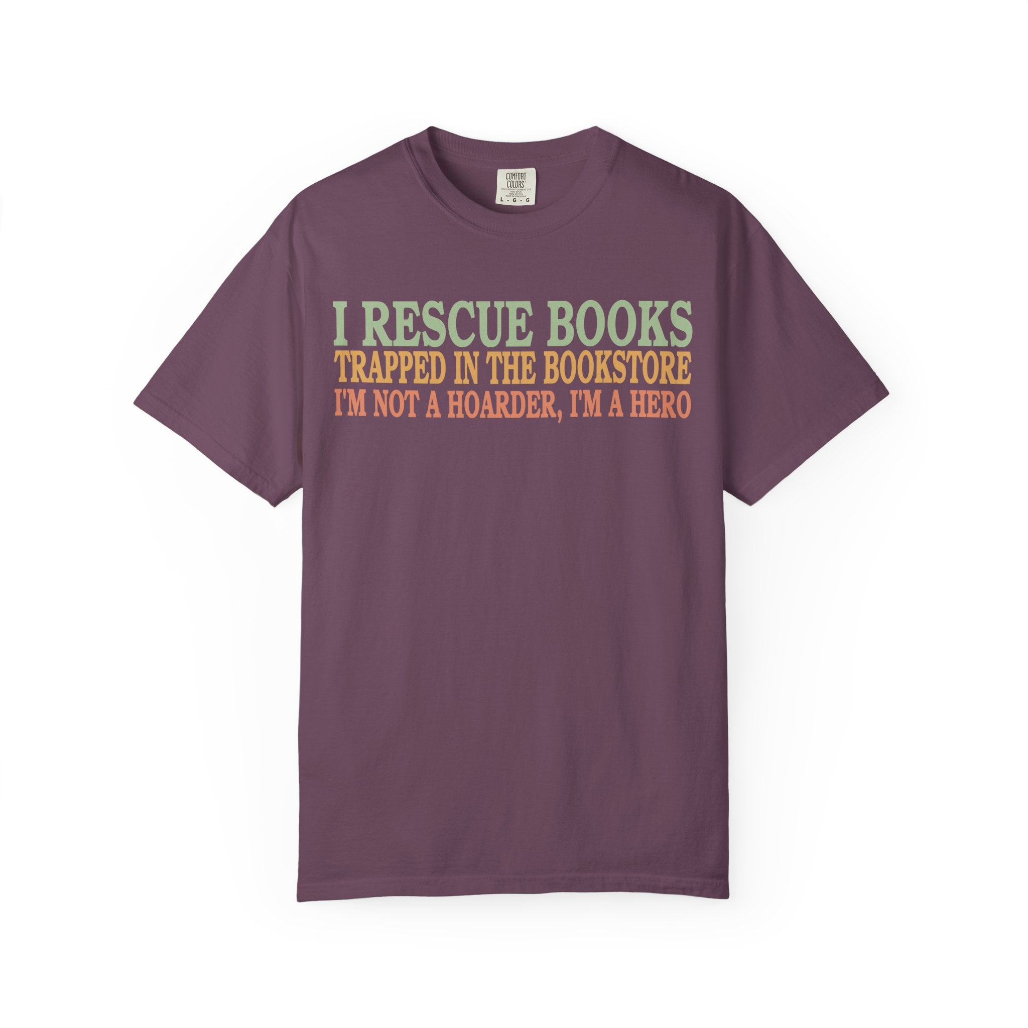 Book Lovers Unisex T-Shirt, I Rescue Books Graphic Tee,  Gift for Bookworms,