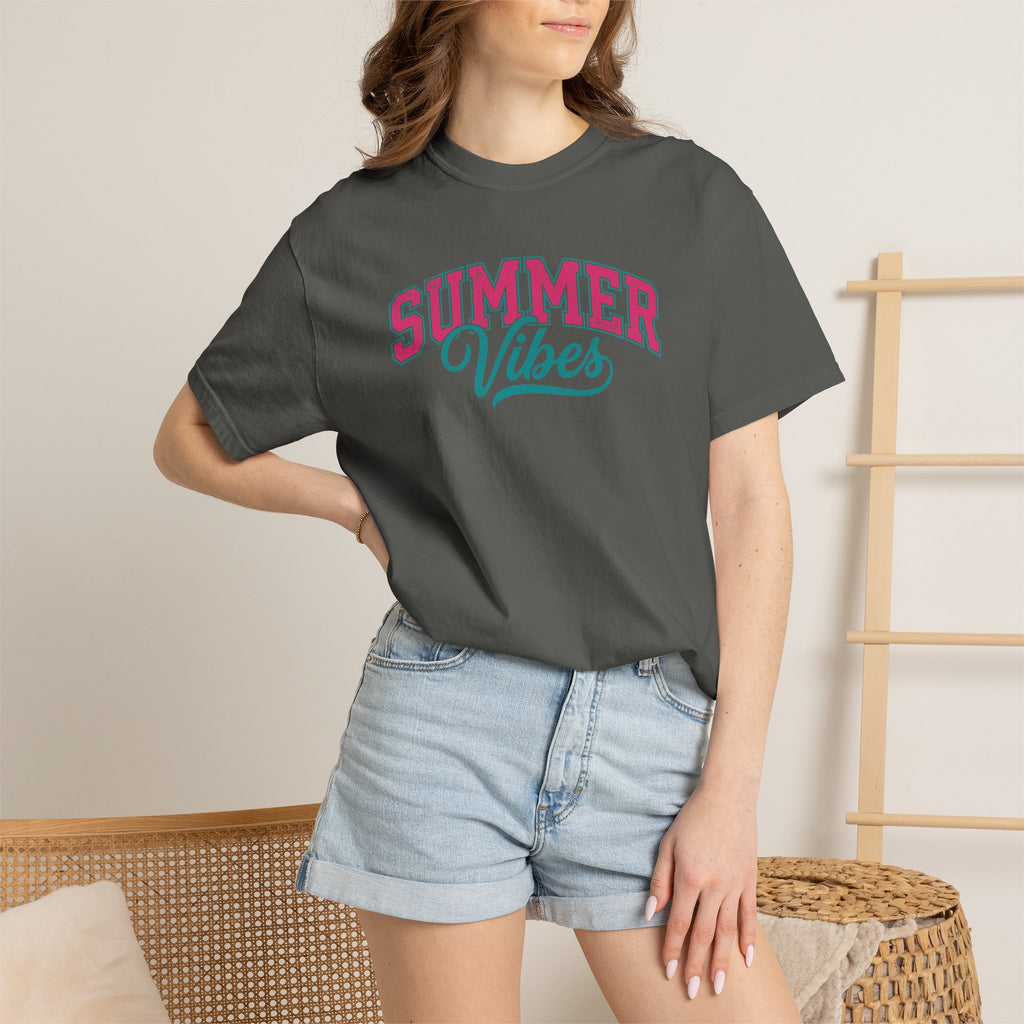 Summer Vibes T-Shirt — Retro Script Graphic Tee