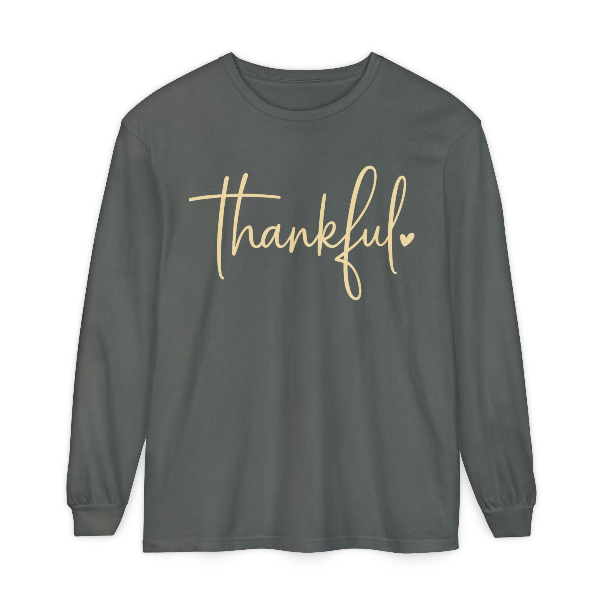 Thankful Long Sleeve T-Shirt | Cozy Fall Apparel, Thanksgiving Gift, Casual Style,