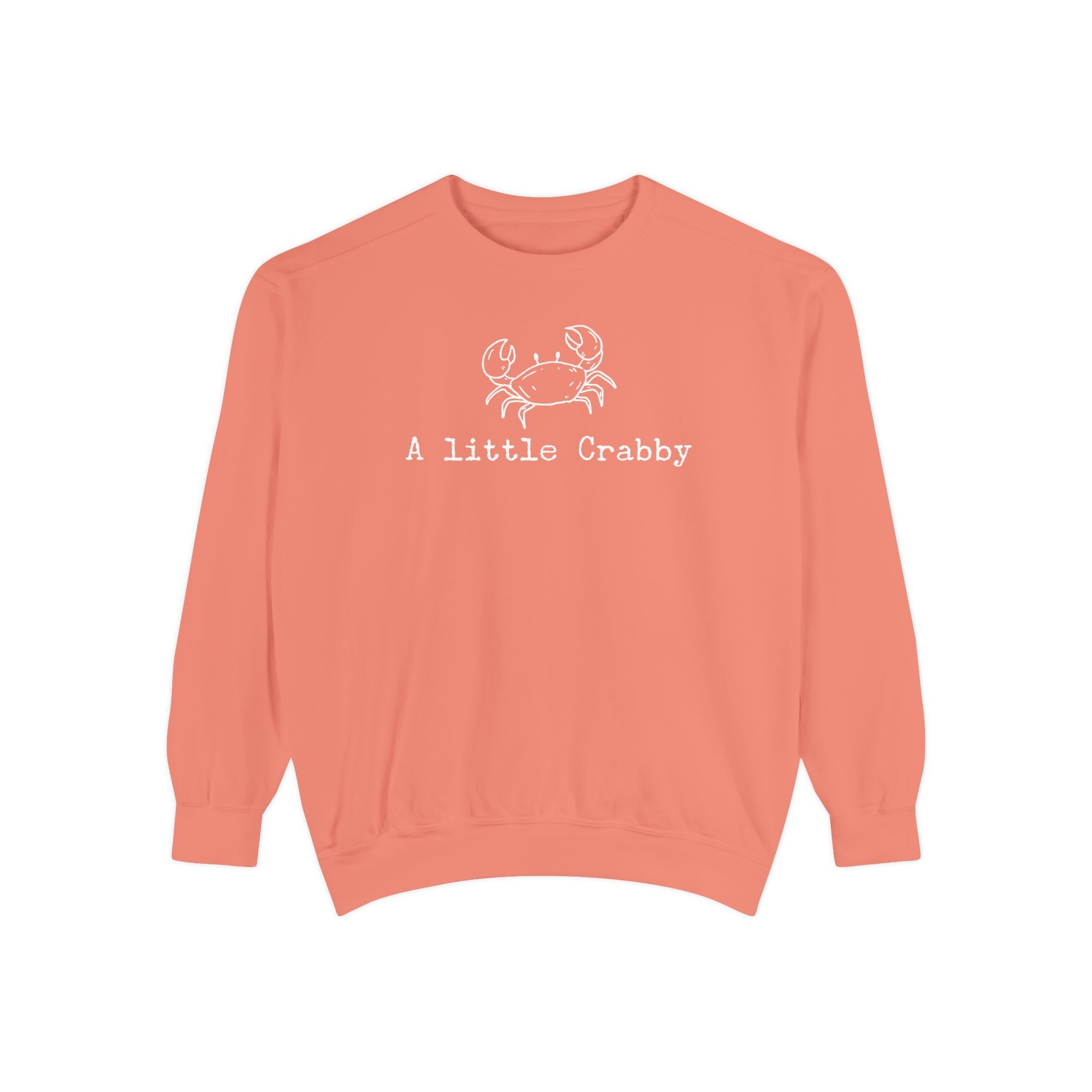 Crab Sweatshirt — "A Little Crabby" Garment-Dyed Crewneck