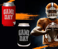 Game Day Can Cooler Sleeve, Party Beverage Holder, Tailgating Accessory, Sports Fan Gift, Outdoor BBQ Cooler