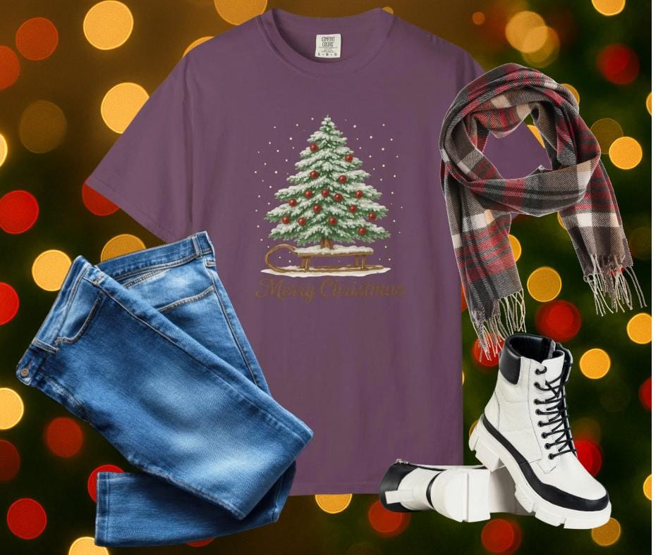 Cozy Christmas T-shirt - Unisex Garment-Dyed Tee, Holiday Gift, Festive Apparel, Casual Christmas Wear