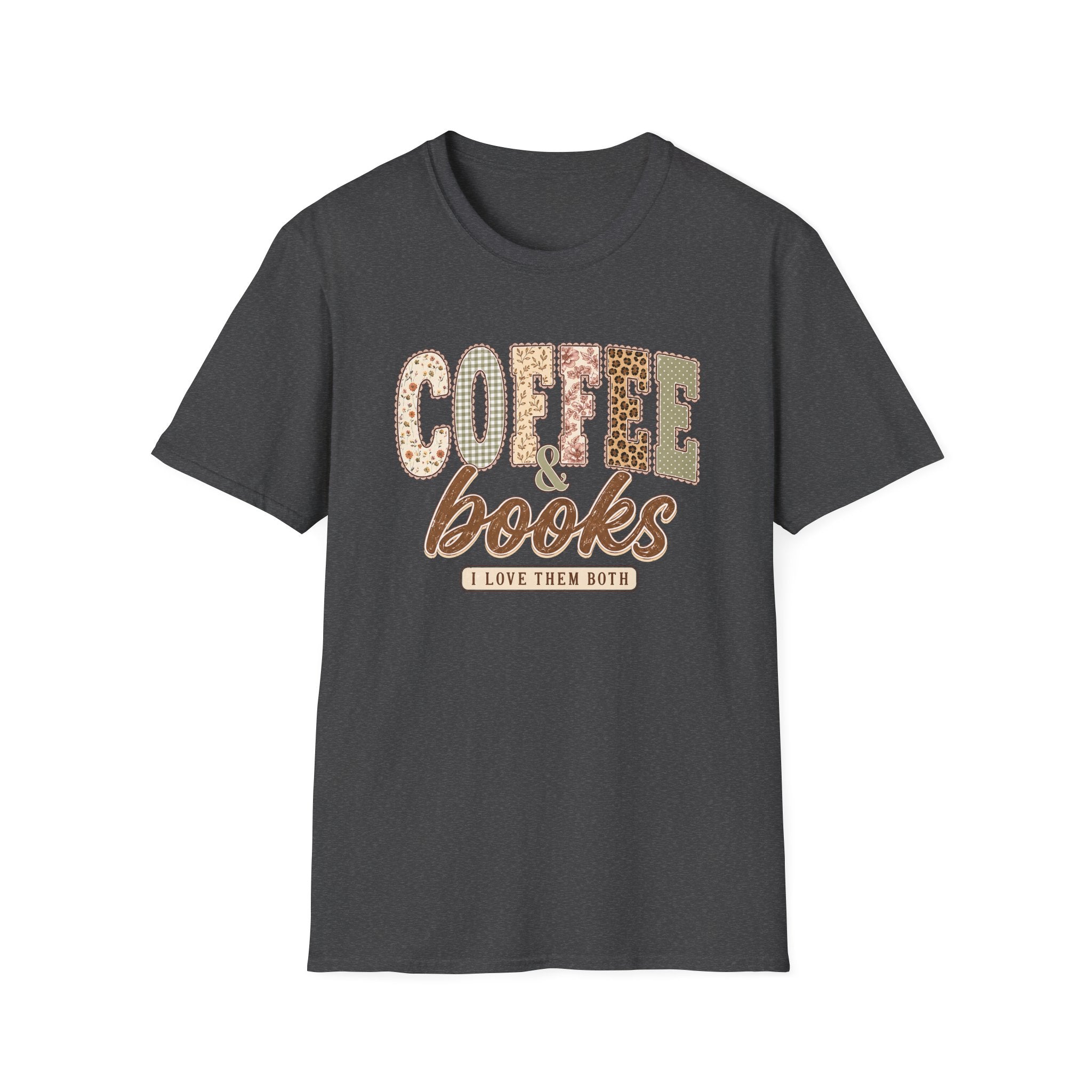 Coffee & Books I Love Them Both | Book Lover Coffee Lover Graphic Tee