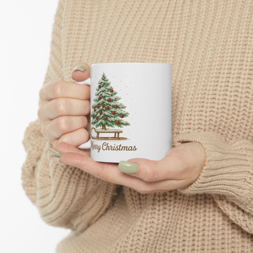 Christmas Tree Ceramic Mug - Perfect Holiday Gift, Hot Cocoa Cup, Coffee Lover's Mug, Festive Home Decor, Seasonal Drinkware