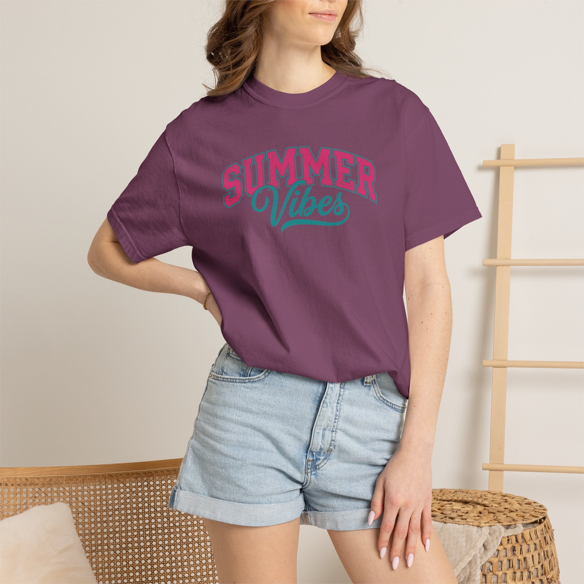 Summer Vibes T-Shirt — Retro Script Graphic Tee