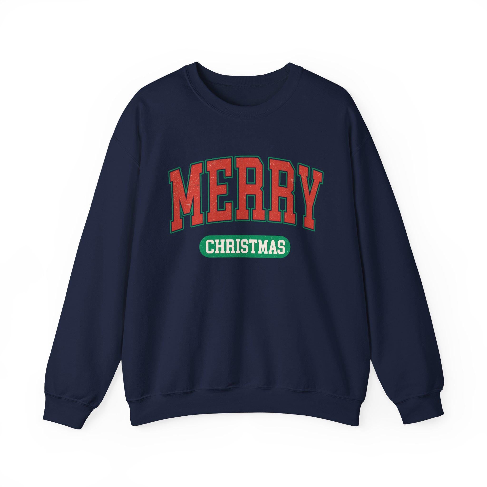 Merry Christmas Sweatshirt, Unisex Crewneck, Holiday Apparel, Cozy Winter Wear, Christmas Fashion
