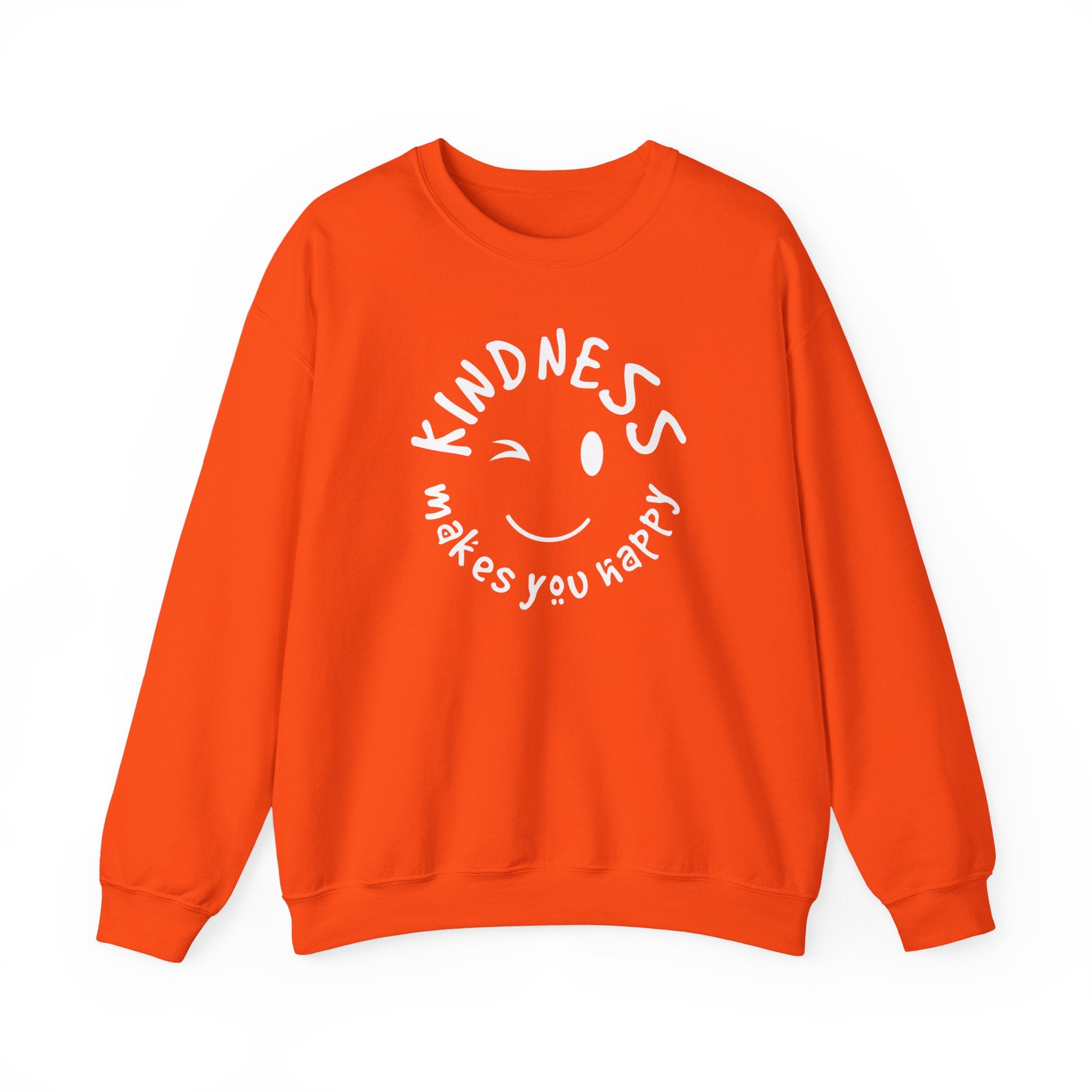Kindness Makes You Happy Sweatshirt | Positive Quote Pullover | Gildan 18000 Maroon Crewneck | Mental Health Kindness Gift