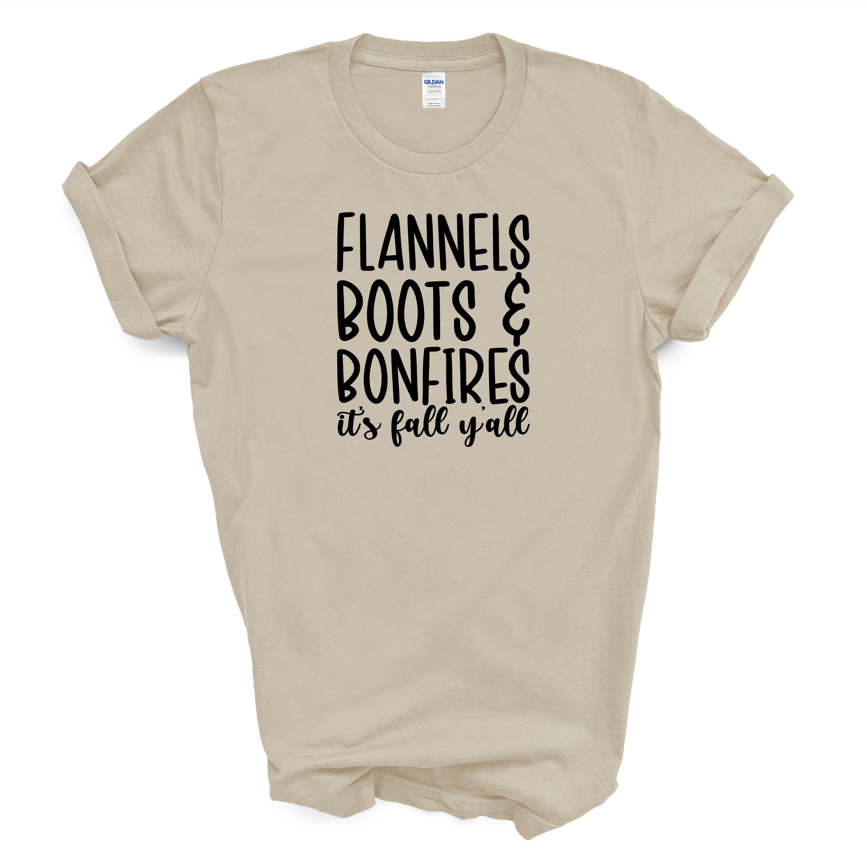 Flannels Boots & Bonfires - It's Fall Y'all T Shirt