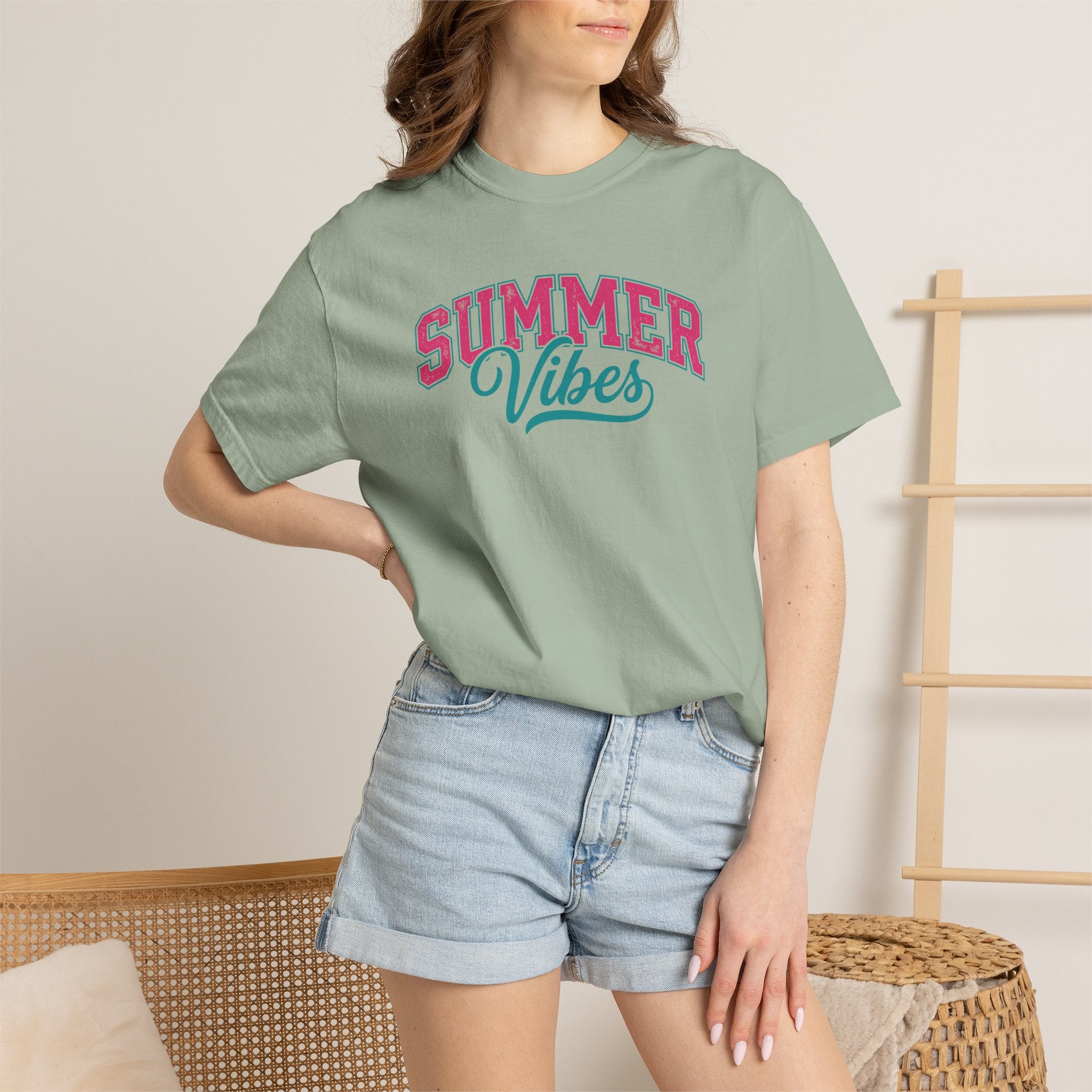 Summer Vibes T-Shirt — Retro Script Graphic Tee