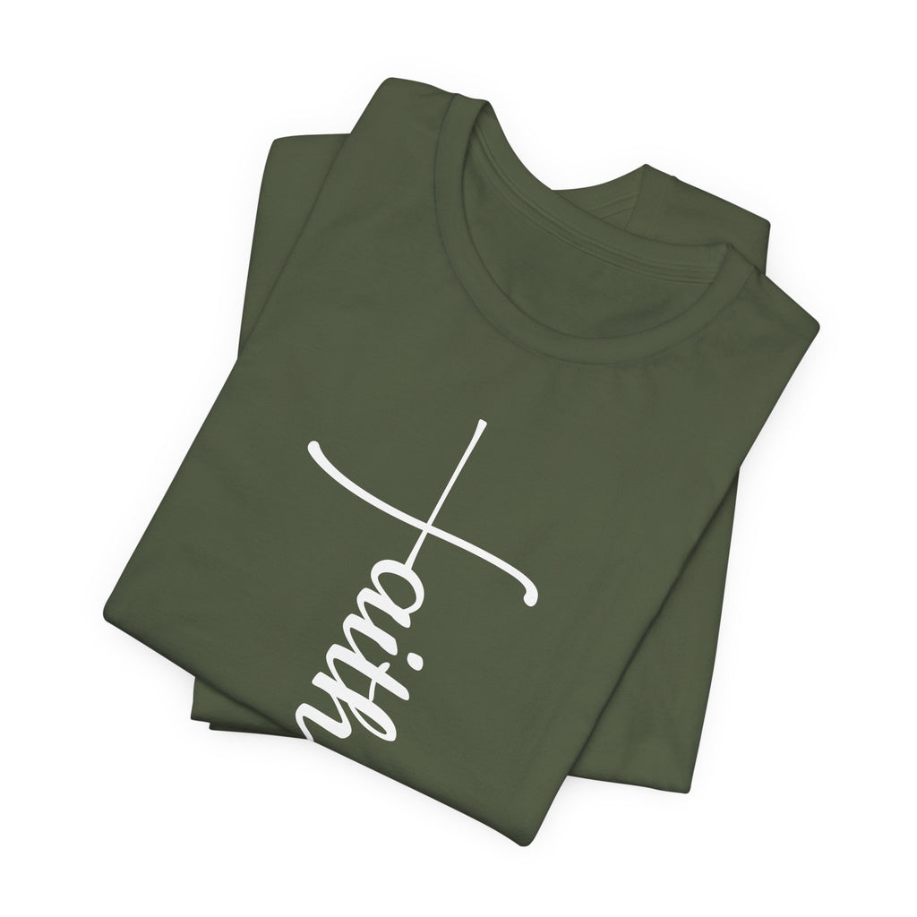 Faith Cross Shirt, Christian T-Shirt, Minimalist Scripture Tee, Bella Canvas 3001 Unisex, Religious Gift for Women Men