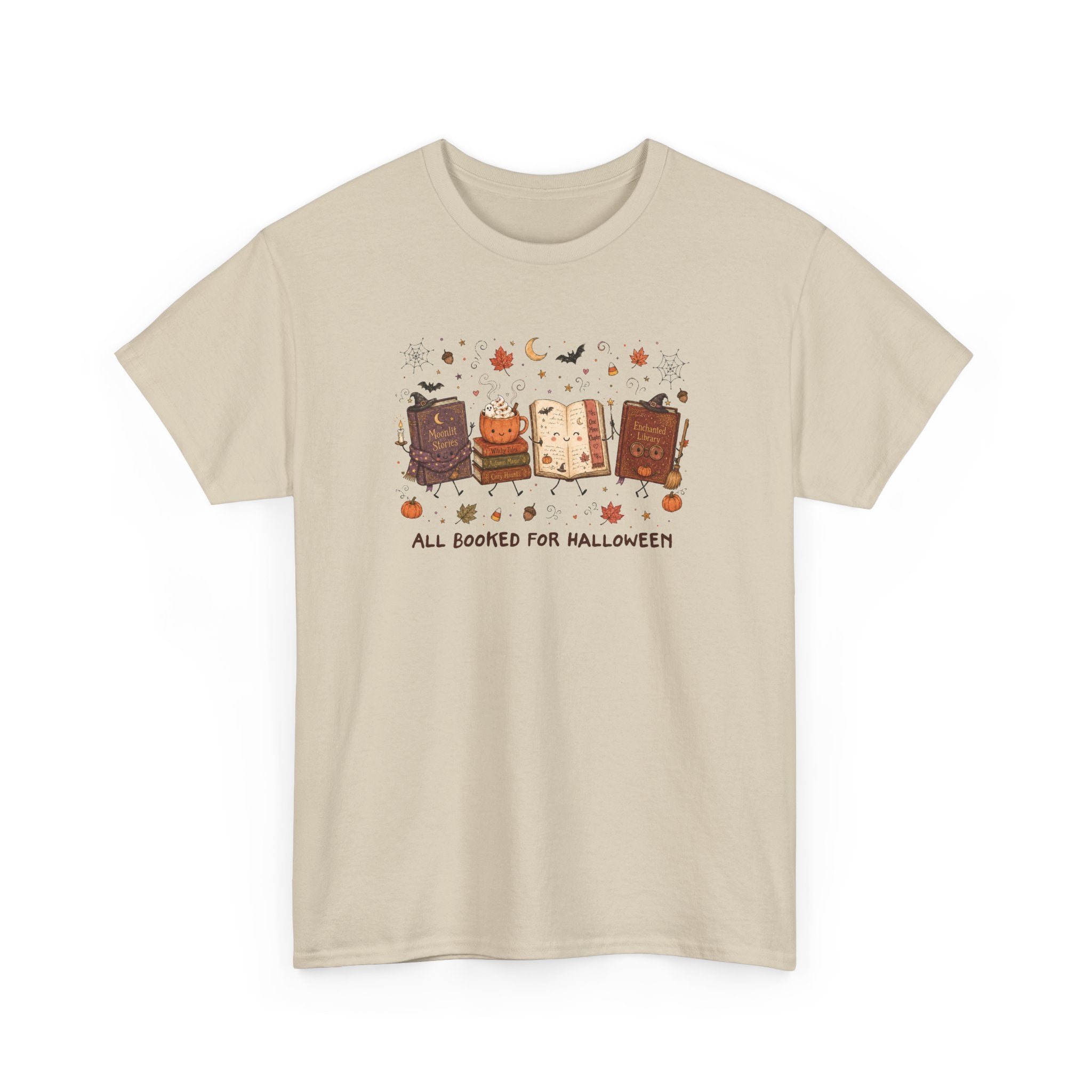 Halloween Book Club T-Shirt — "All Booked for Halloween" Cute Spooky Reading Tee