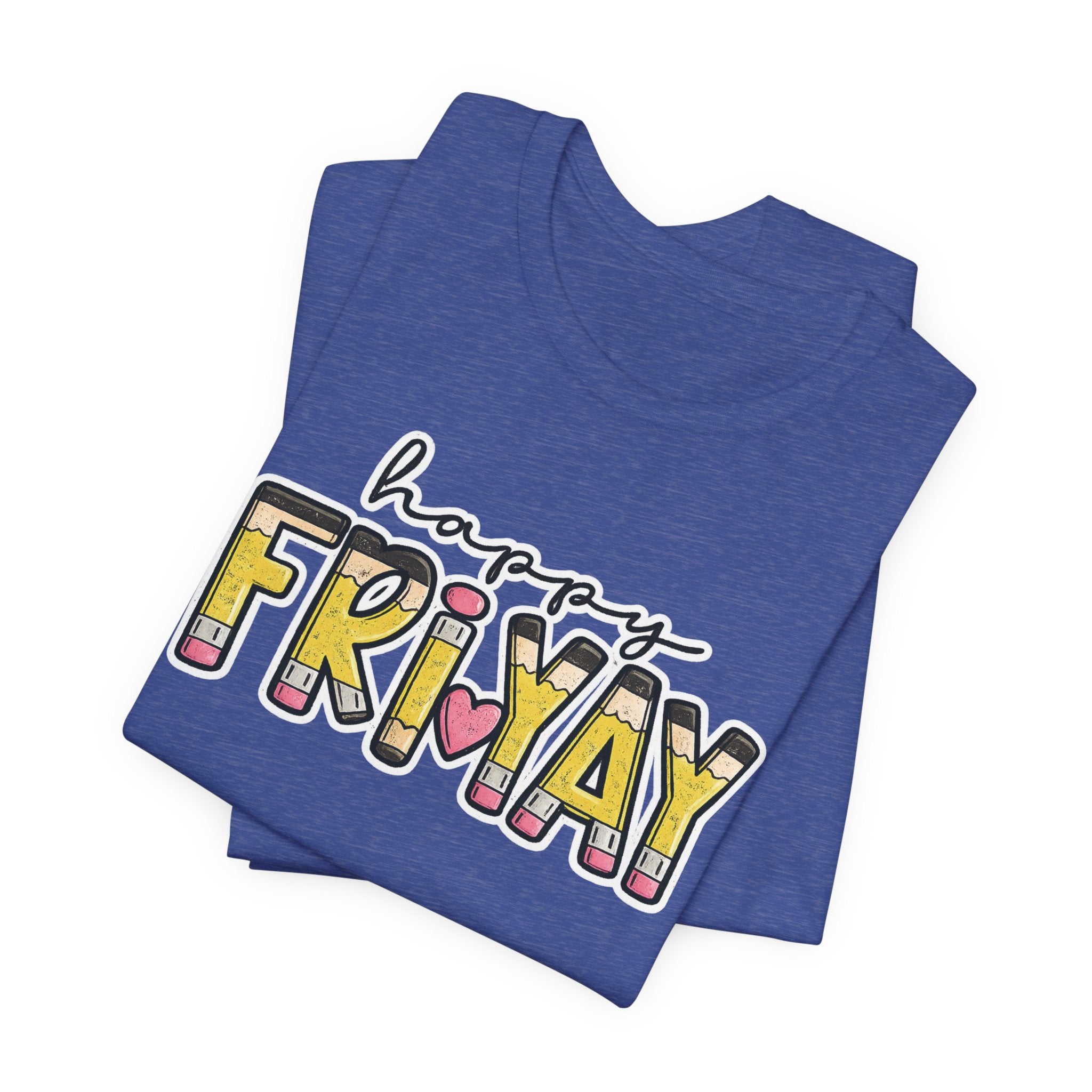 Happy Friyay Teacher Shirt  Friday Teacher Tee  Pencil Graphic T-Shirt