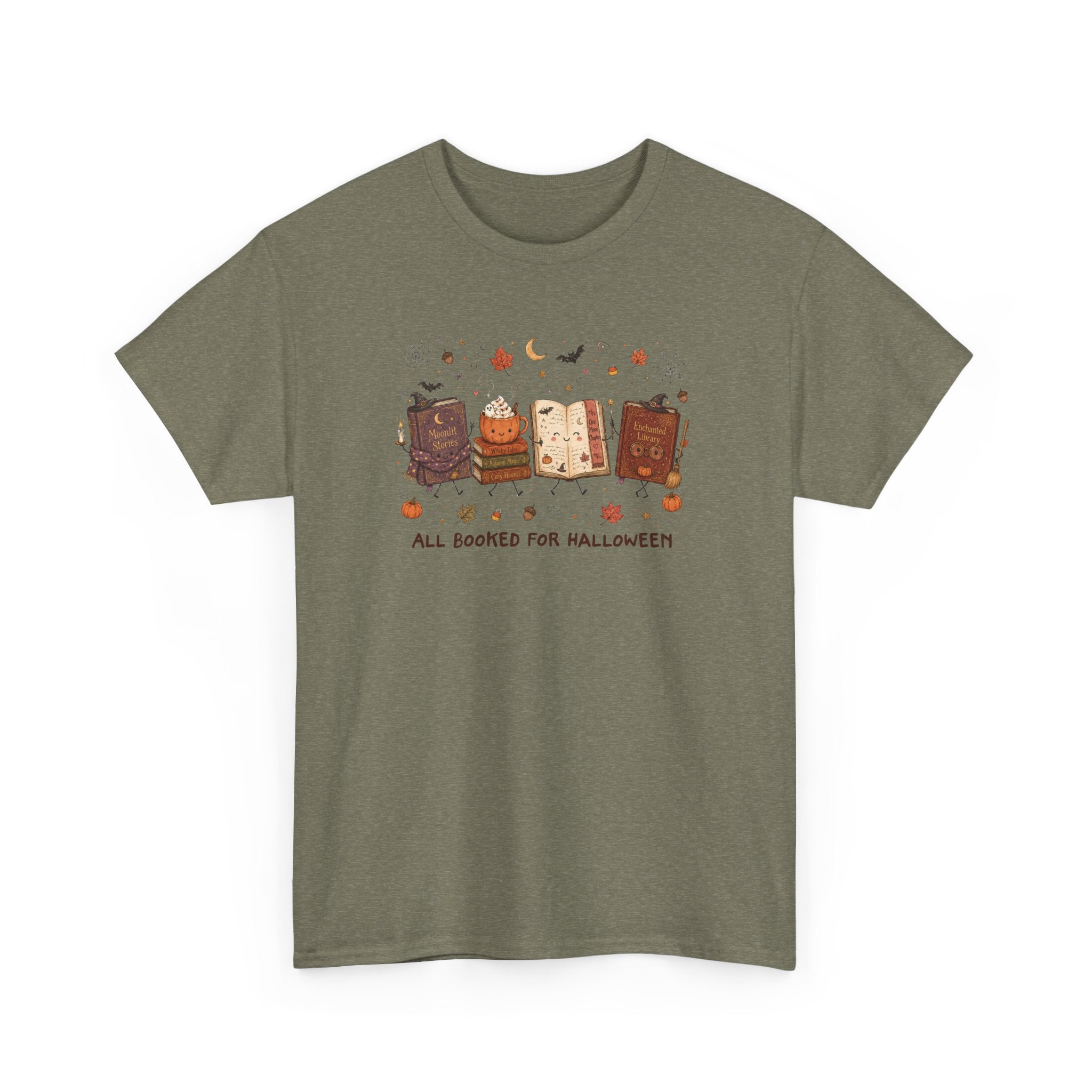 Halloween Book Club T-Shirt — "All Booked for Halloween" Cute Spooky Reading Tee