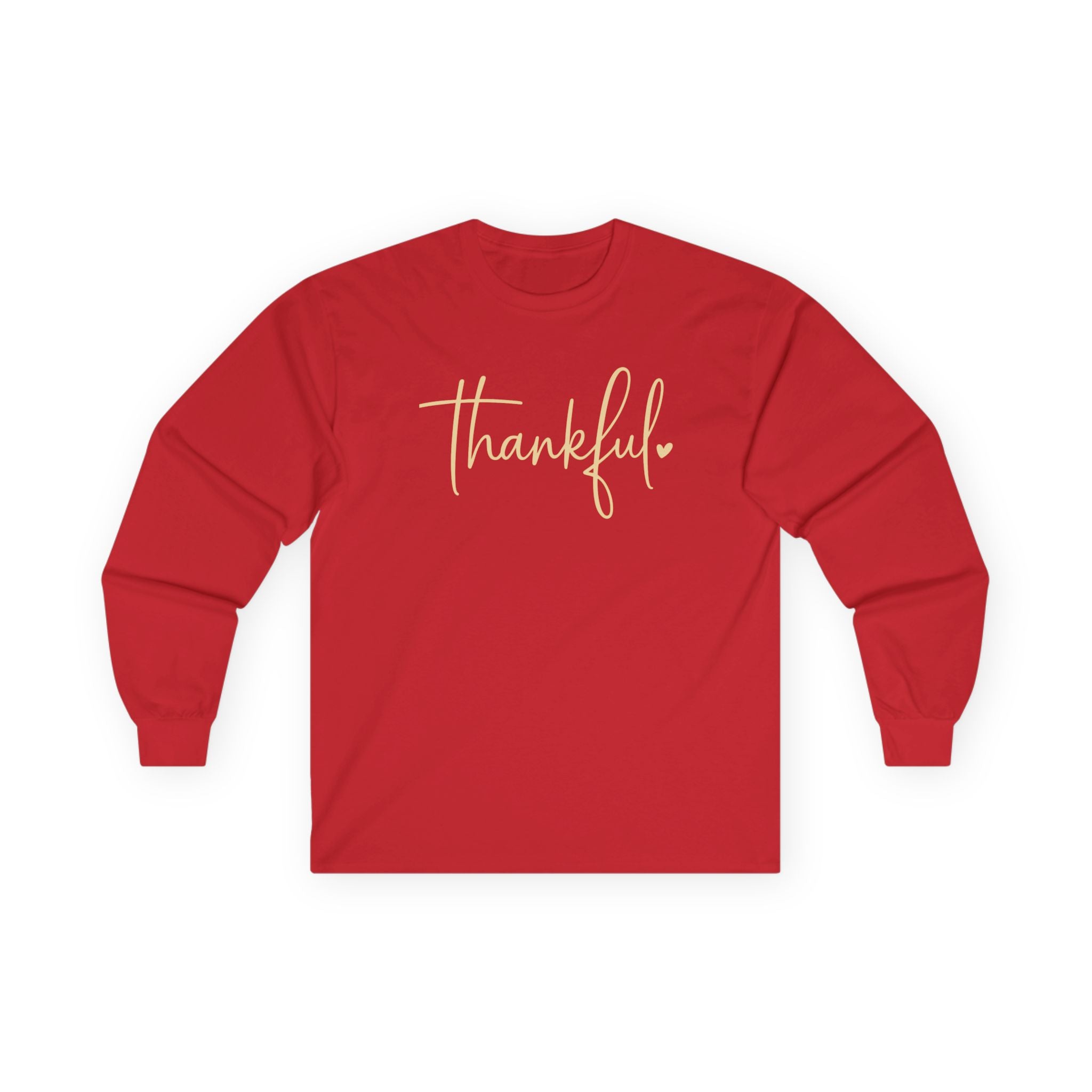 Thankful Long Sleeve Shirt  Gildan 2400 Unisex Ultra Cotton Tee  Fall & Thanksgiving Top