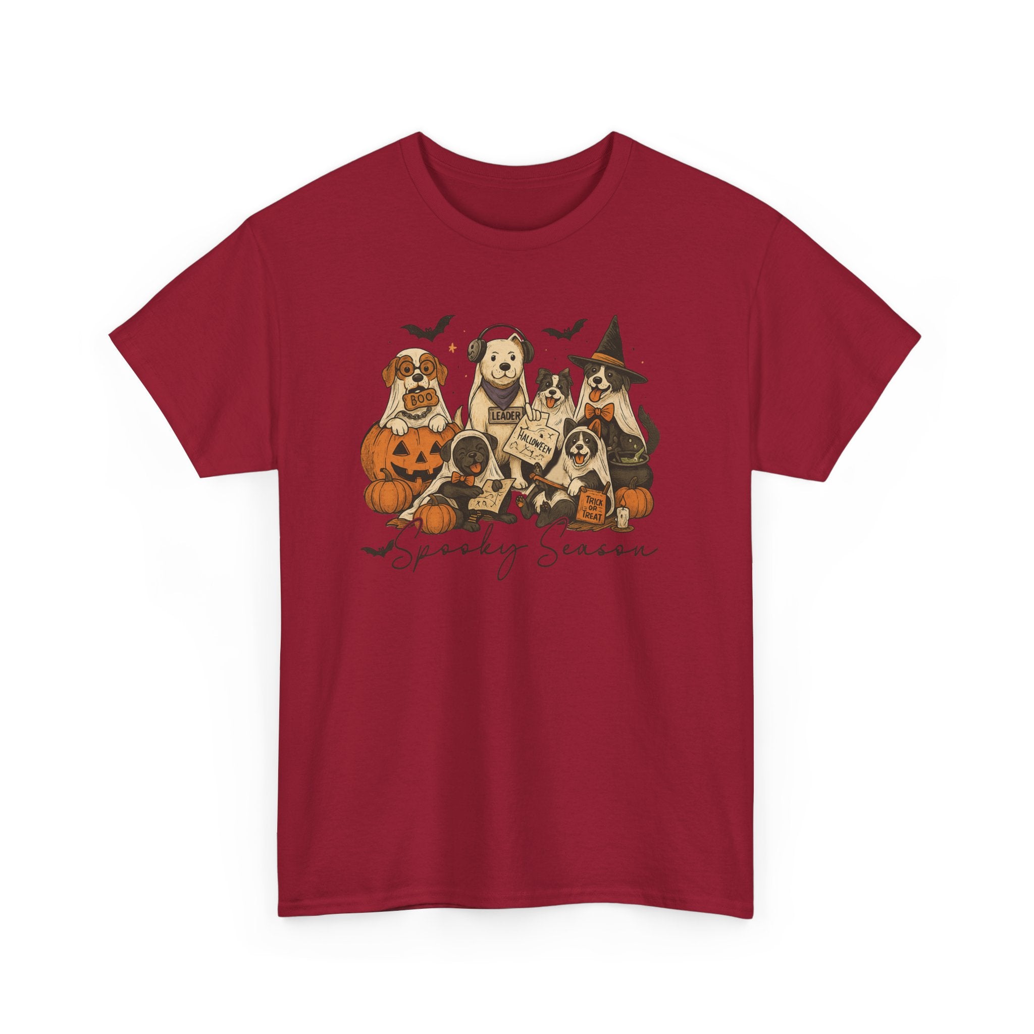 Spooky Season Dog Halloween Shirt | Cute Ghost Dogs Pumpkin Tee | Fall Dog Lover T-Shirt