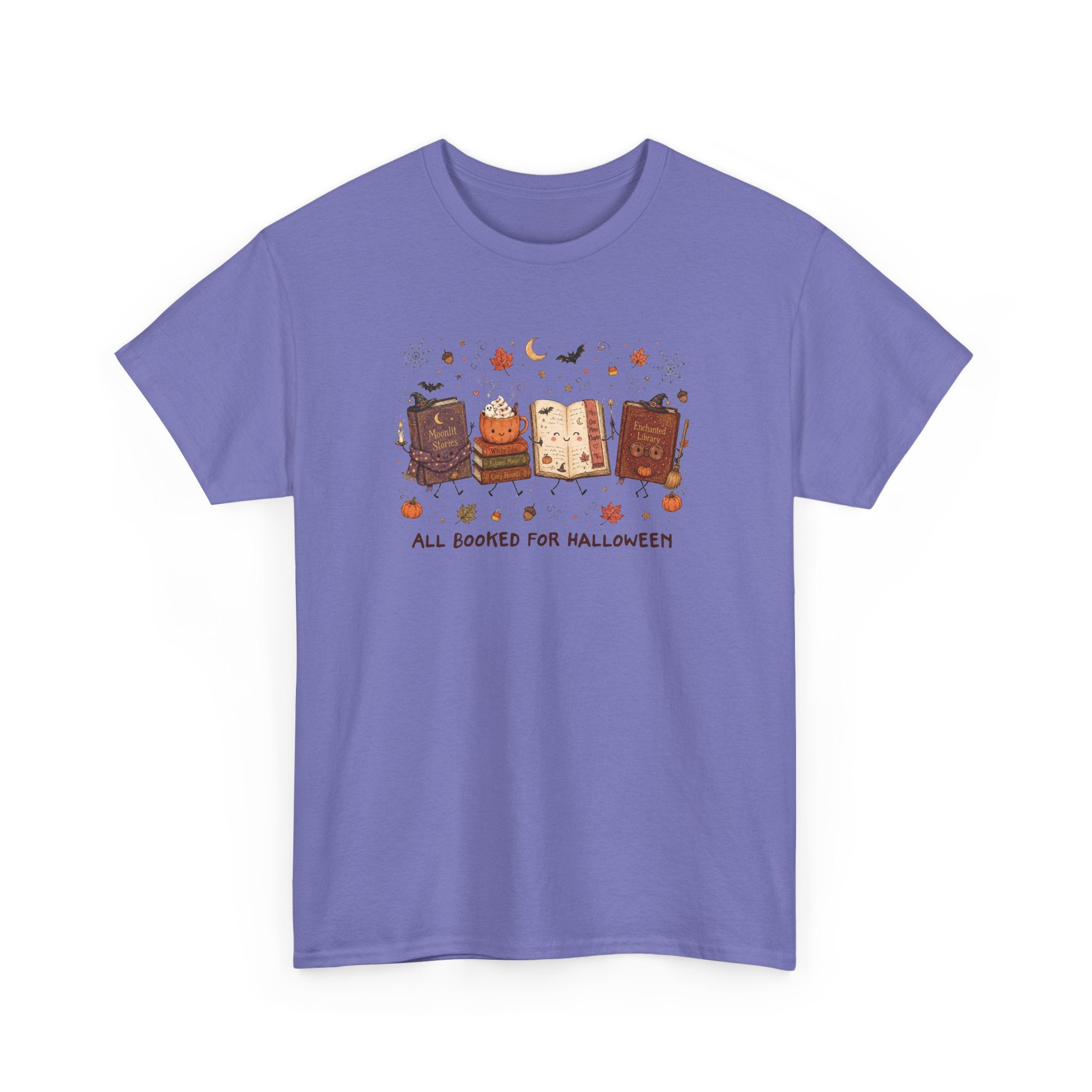 Halloween Book Club T-Shirt — "All Booked for Halloween" Cute Spooky Reading Tee