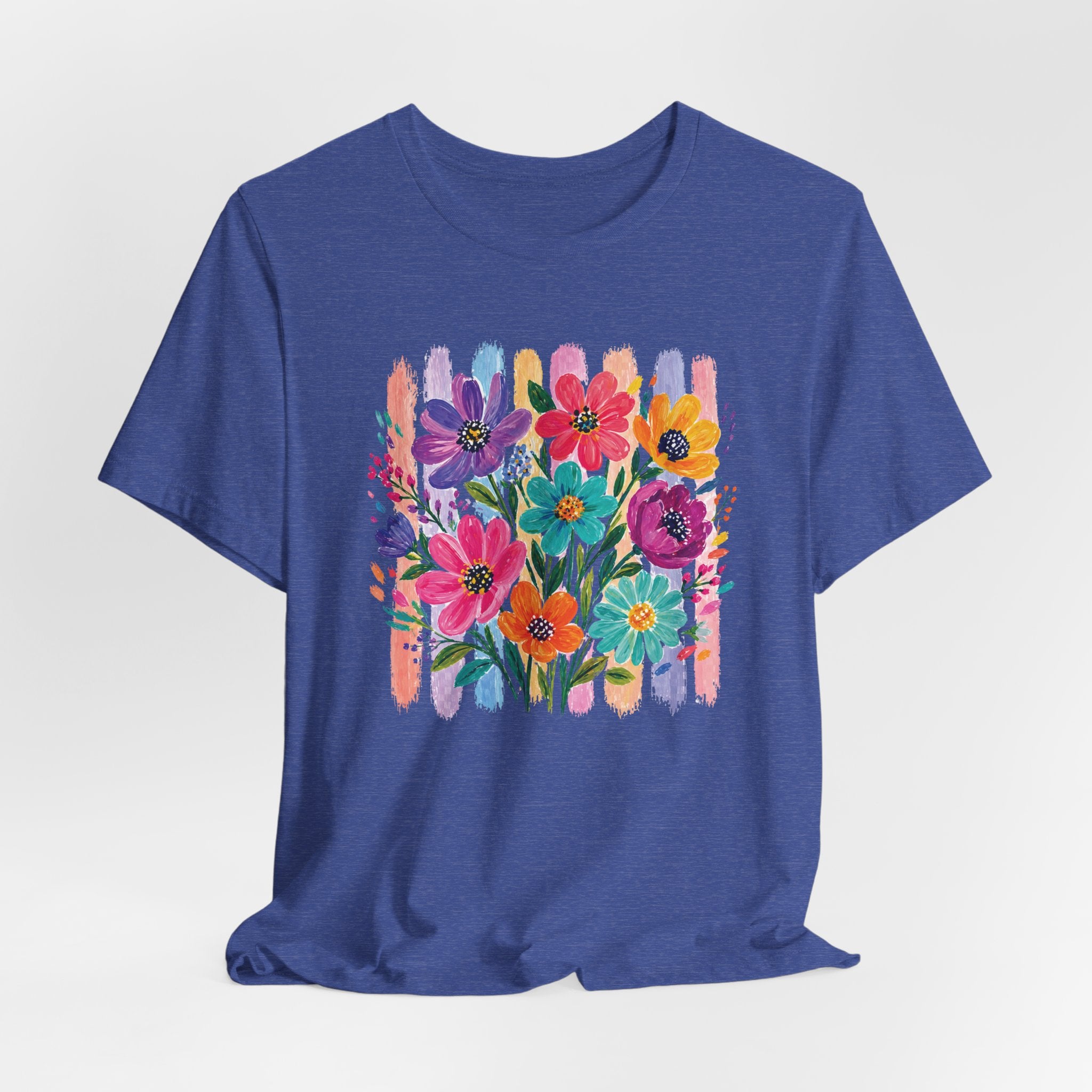 Floral Bouquet Tee — Colorful Painterly Flowers Graphic T-Shirt