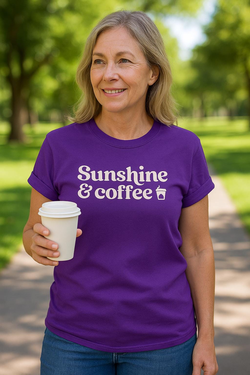 Sunshine and Coffee Shirt – Retro Graphic Tee – HTV Gildan 5000 Unisex Top