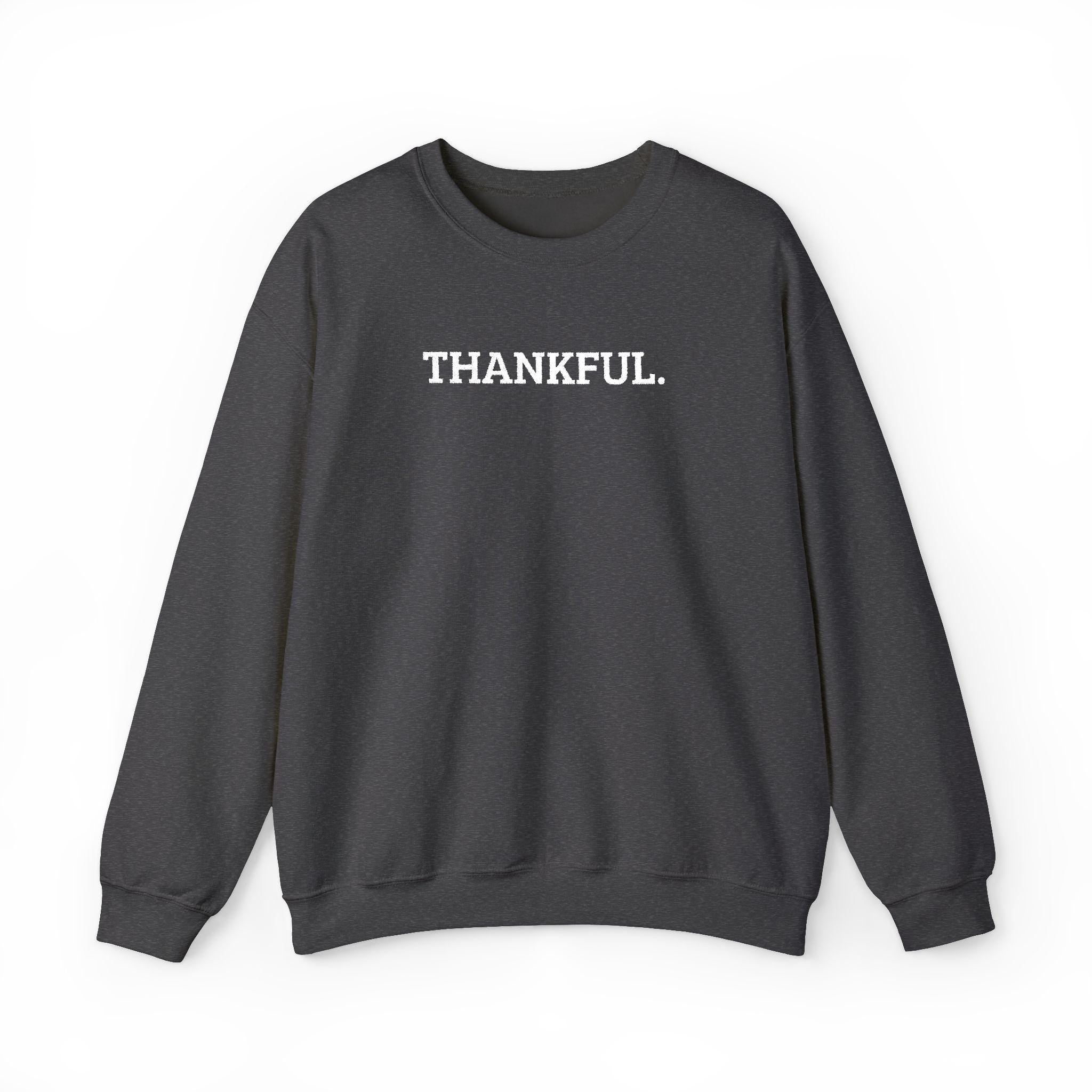 Thankful Embroidered Crewneck Sweatshirt | Cozy Fall Fashion, Gratitude Gift