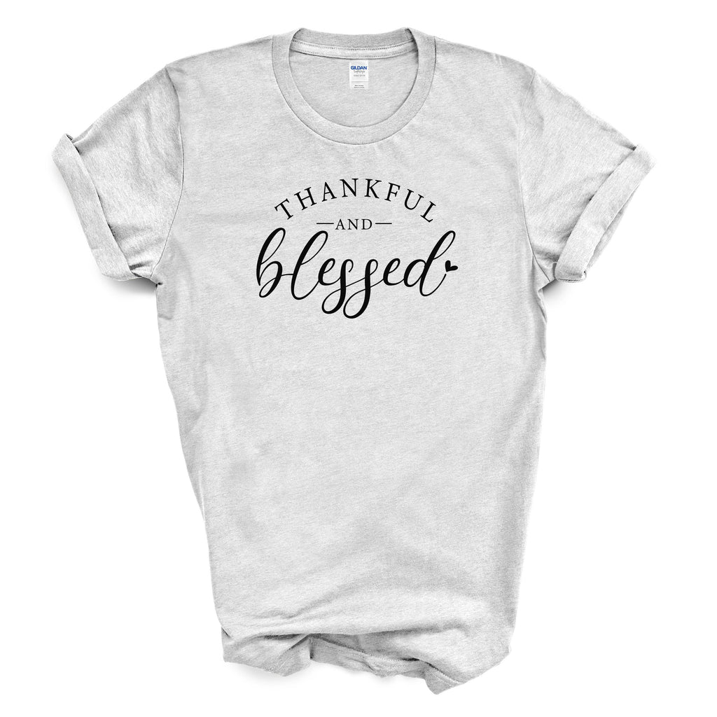 Thankful and Blessed Shirt Fall Graphic Cotton Tee Autumn Outfit