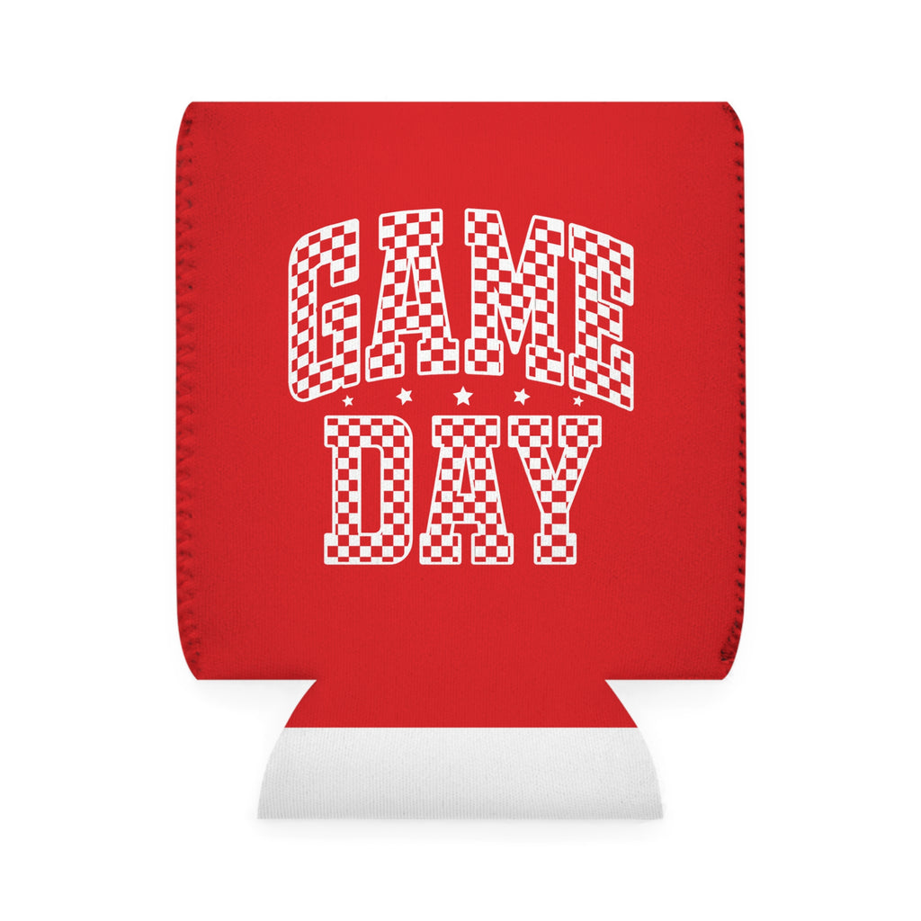 Game Day Checkerboard Can Cooler Sleeve | Koozie