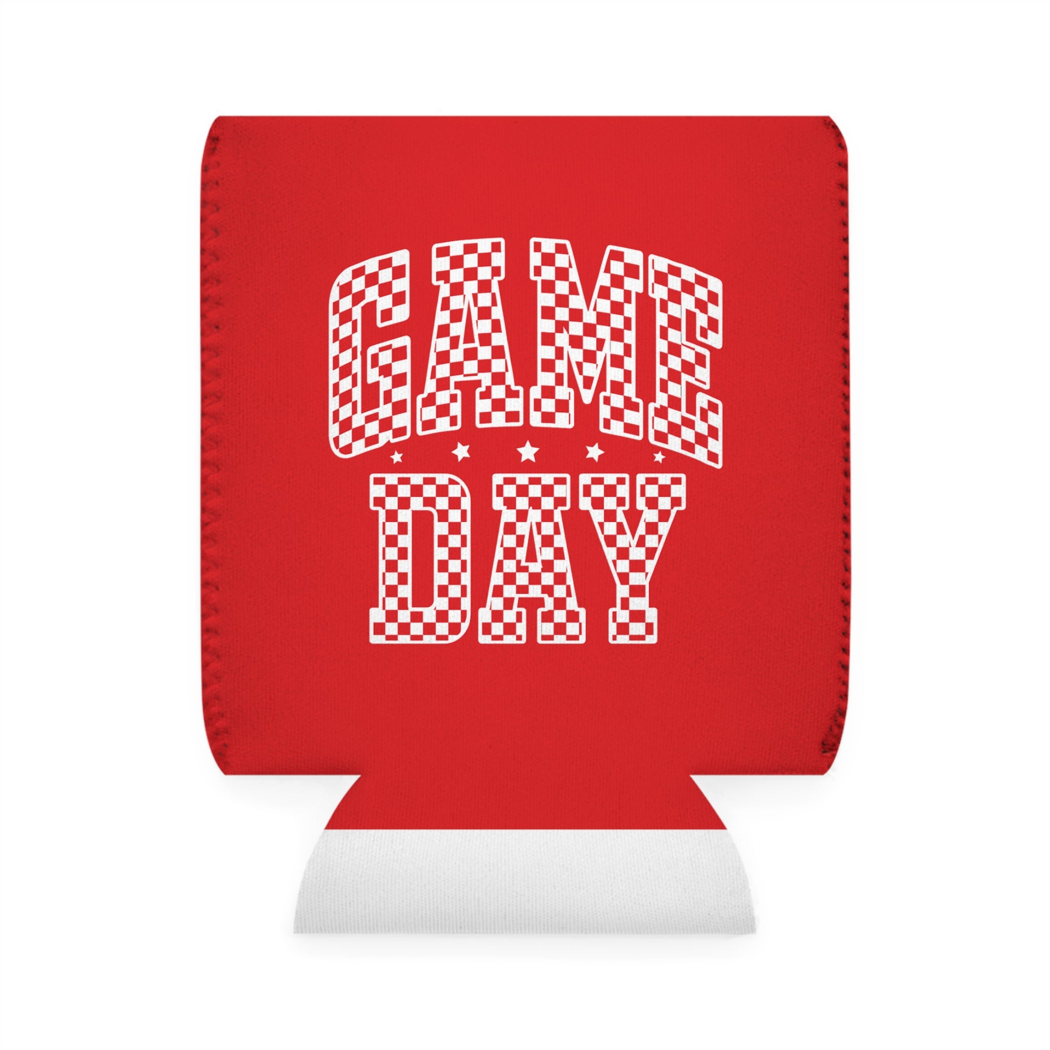 Game Day Checkerboard Can Cooler Sleeve | Koozie