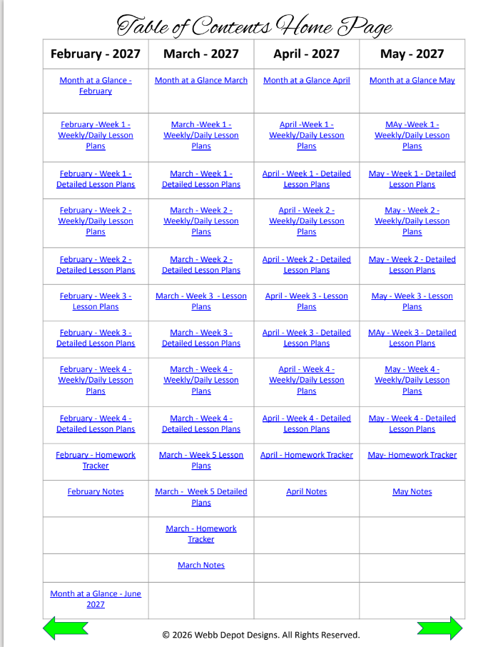 2026–2027 Digital Teacher Planner | Hyperlinked Goodnotes Lesson Planner | Weekly & Detailed Lesson Plan Templates | Teacher Organizer