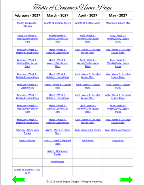 2026–2027 Digital Teacher Planner | Hyperlinked Goodnotes Lesson Planner | Weekly & Detailed Lesson Plan Templates | Teacher Organizer