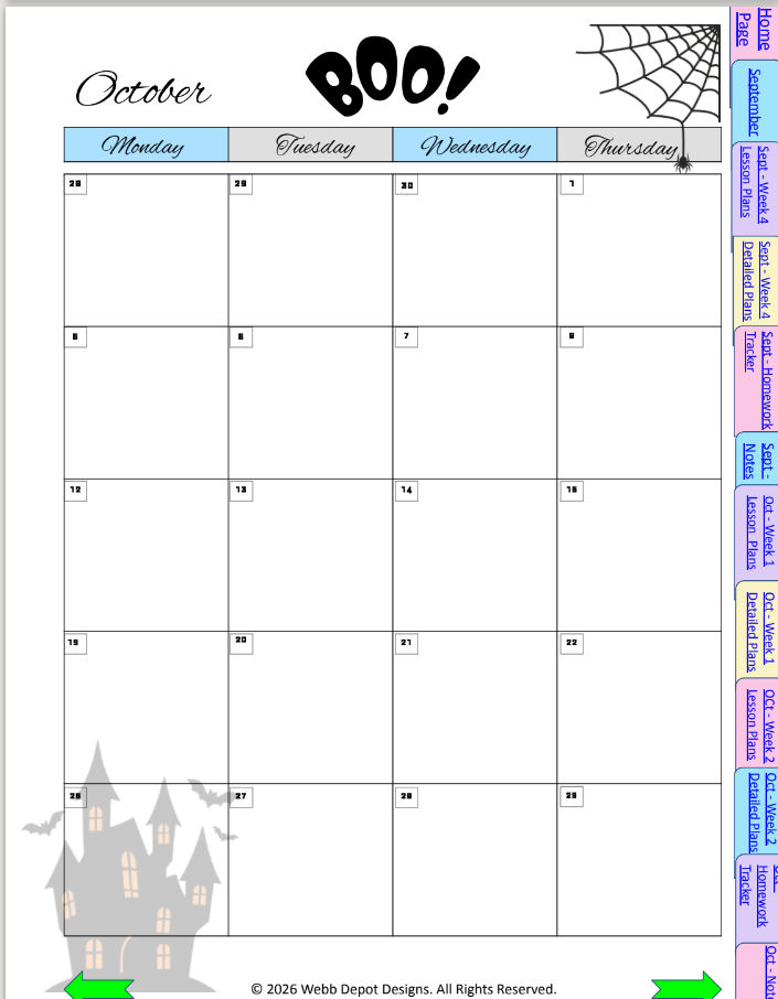2026–2027 Digital Teacher Planner | Hyperlinked Goodnotes Lesson Planner | Weekly & Detailed Lesson Plan Templates | Teacher Organizer