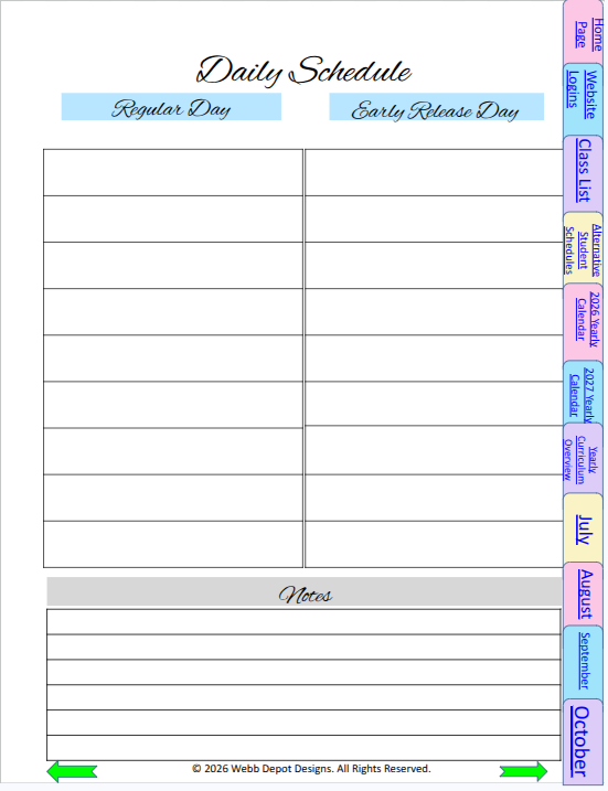 2026–2027 Digital Teacher Planner | Hyperlinked Goodnotes Lesson Planner | Weekly & Detailed Lesson Plan Templates | Teacher Organizer