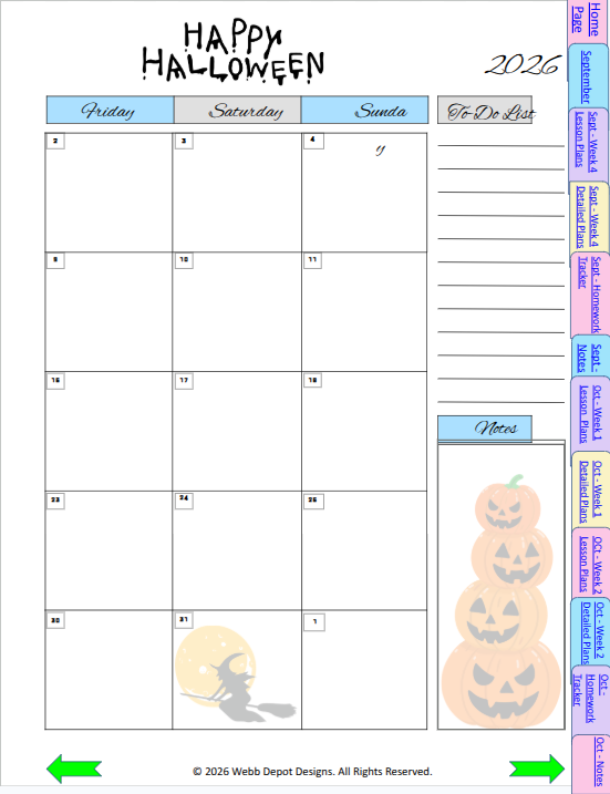 2026–2027 Digital Teacher Planner | Hyperlinked Goodnotes Lesson Planner | Weekly & Detailed Lesson Plan Templates | Teacher Organizer