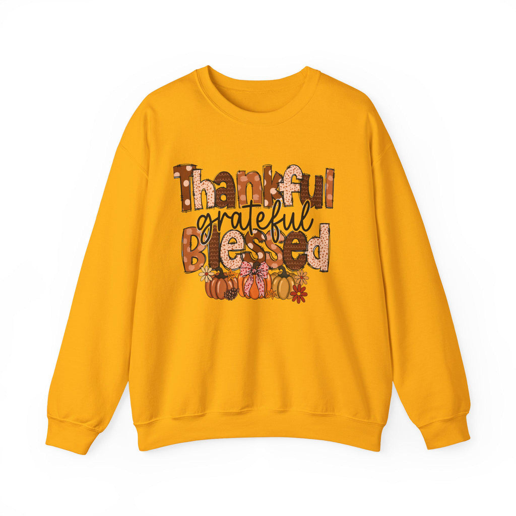 Thankful & Blessed Crewneck Sweatshirt | Fall Fashion, Thanksgiving Gift, Cozy Casualwear, Autumn Apparel, Unisex Sweatshirt