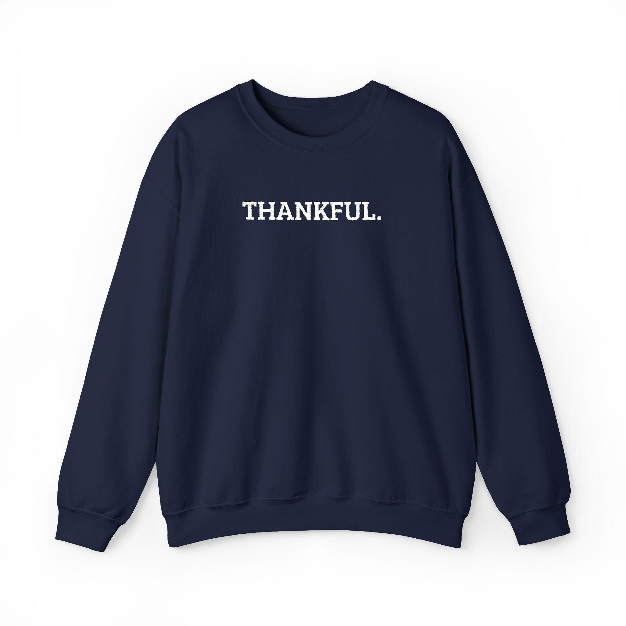 Thankful Embroidered Crewneck Sweatshirt | Cozy Fall Fashion, Gratitude Gift