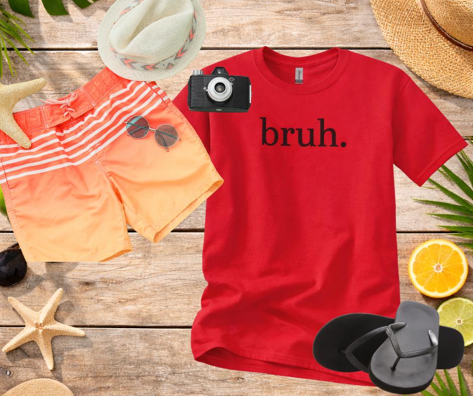 bruh. | Minimalist Funny Graphic Tee | Sarcastic T-Shirt | Unisex Softstyle | Meme Gift
