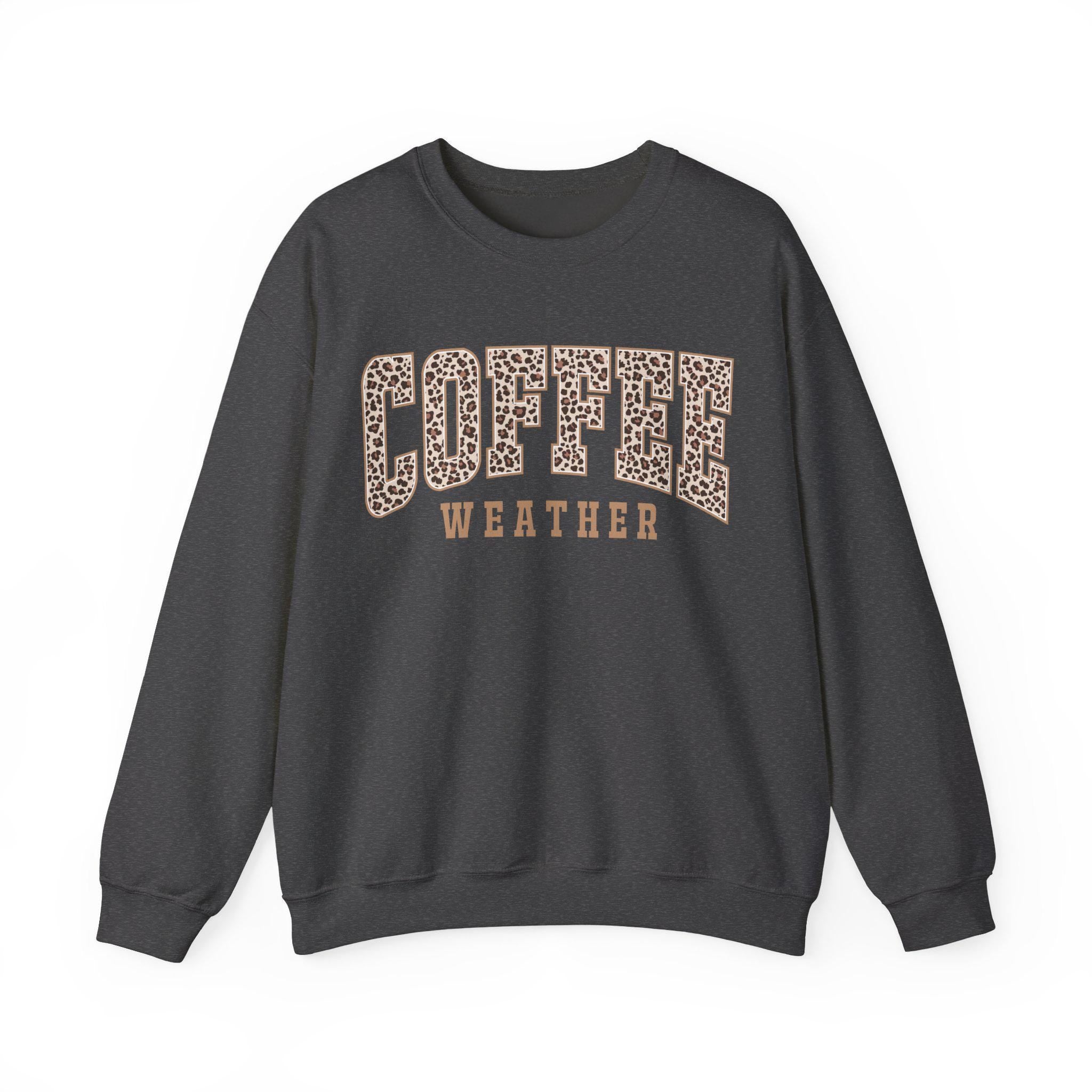 Leopard Print Sweatshirt | Cozy Fall Fashion, Gift for Coffee Lovers, Casual Outfit,