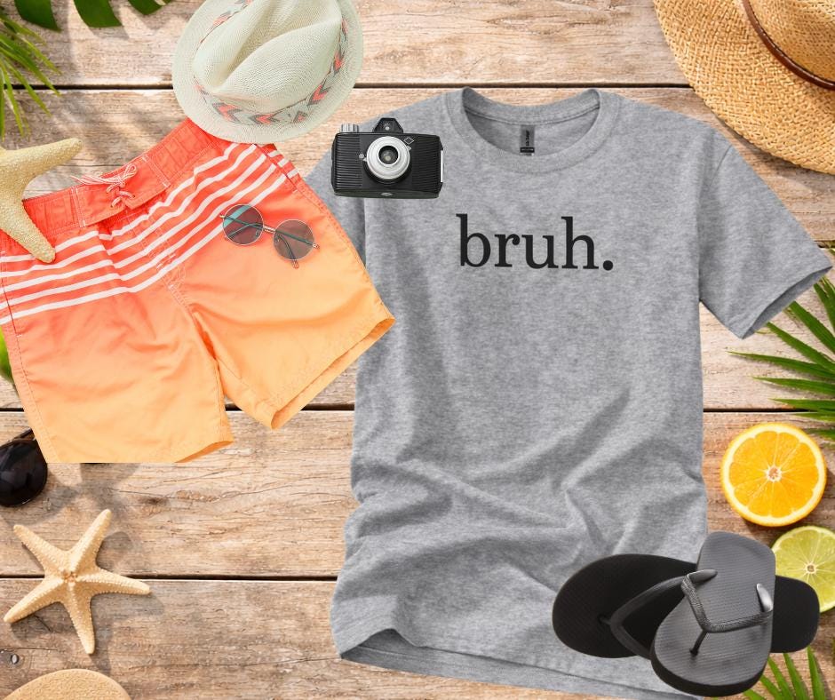 bruh. | Minimalist Funny Graphic Tee | Sarcastic T-Shirt | Unisex Softstyle | Meme Gift