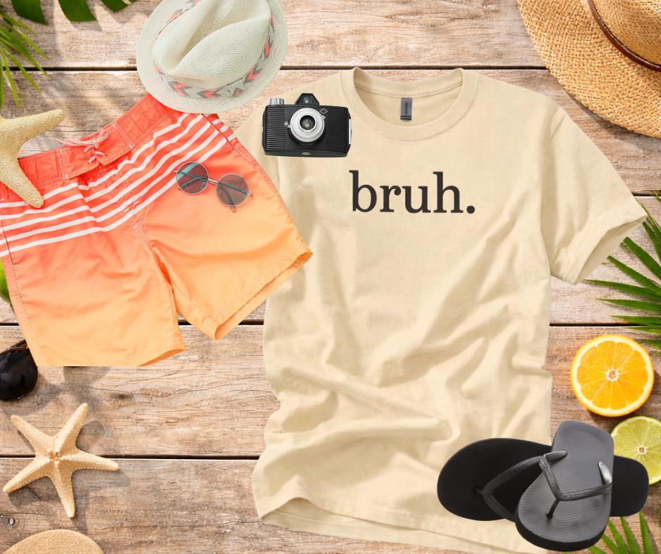 bruh. | Minimalist Funny Graphic Tee | Sarcastic T-Shirt | Unisex Softstyle | Meme Gift
