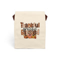 Thankful & Blessed Canvas Lunch Bag | Eco-Friendly Tote, Fall Picnic Accessory, Thanksgiving Gift, Reusable Snack Bag