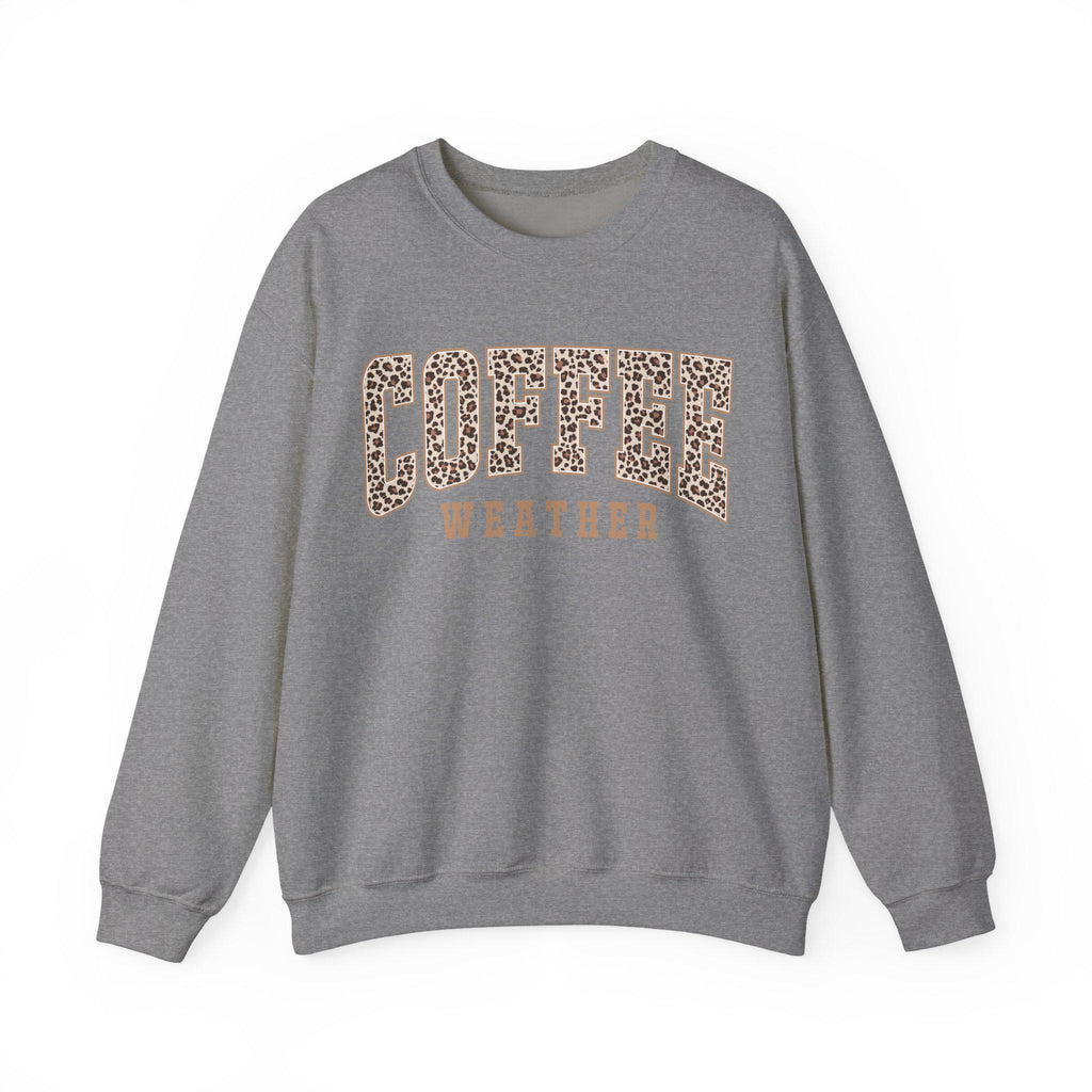 Leopard Print Sweatshirt | Cozy Fall Fashion, Gift for Coffee Lovers, Casual Outfit,