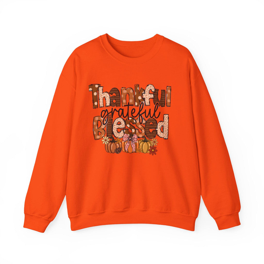 Thankful & Blessed Crewneck Sweatshirt | Fall Fashion, Thanksgiving Gift, Cozy Casualwear, Autumn Apparel, Unisex Sweatshirt