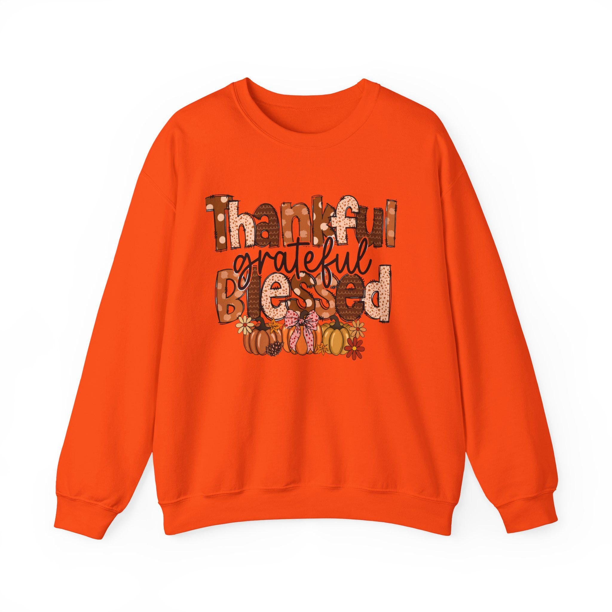 Thankful & Blessed Crewneck Sweatshirt | Fall Fashion, Thanksgiving Gift, Cozy Casualwear, Autumn Apparel, Unisex Sweatshirt