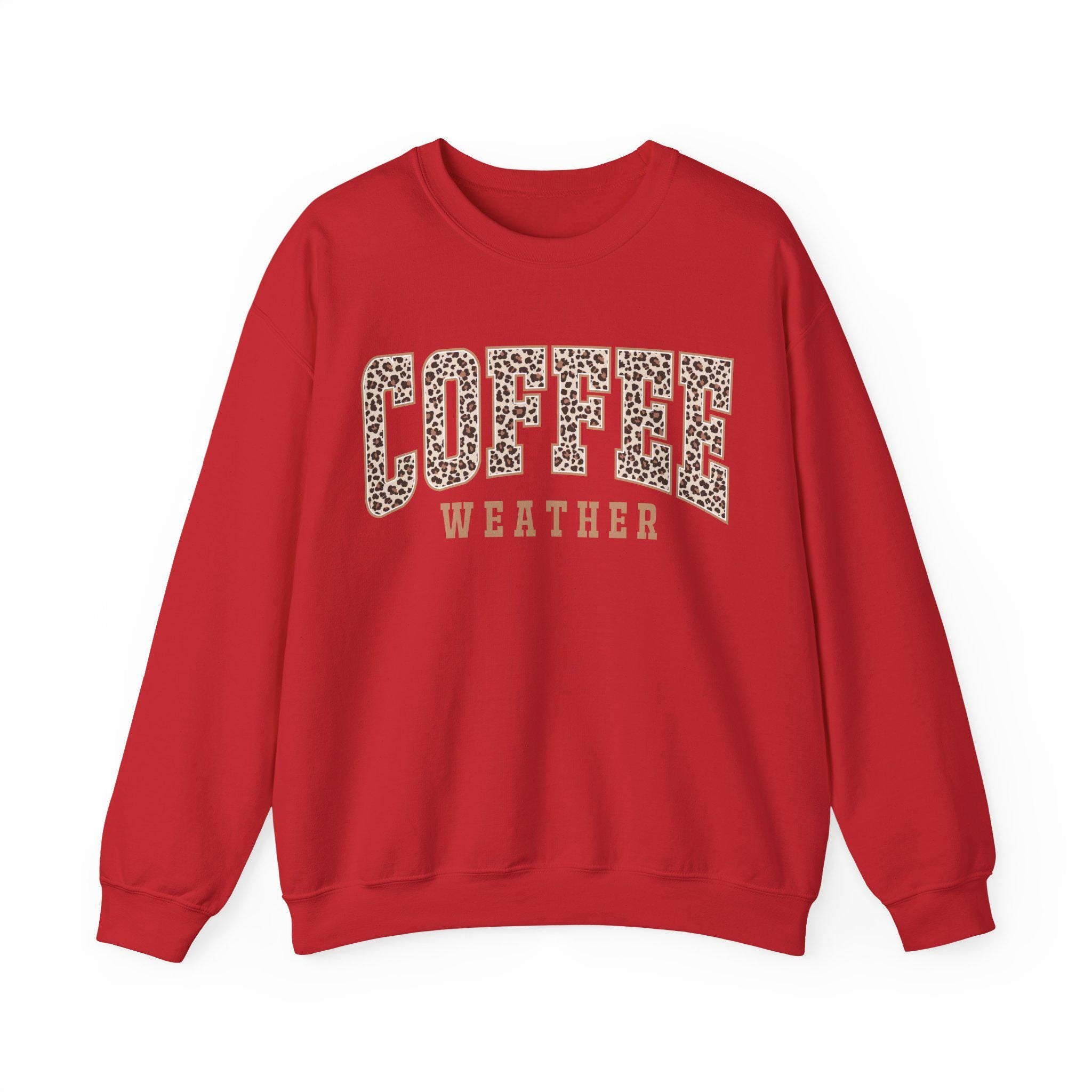 Leopard Print Sweatshirt | Cozy Fall Fashion, Gift for Coffee Lovers, Casual Outfit,
