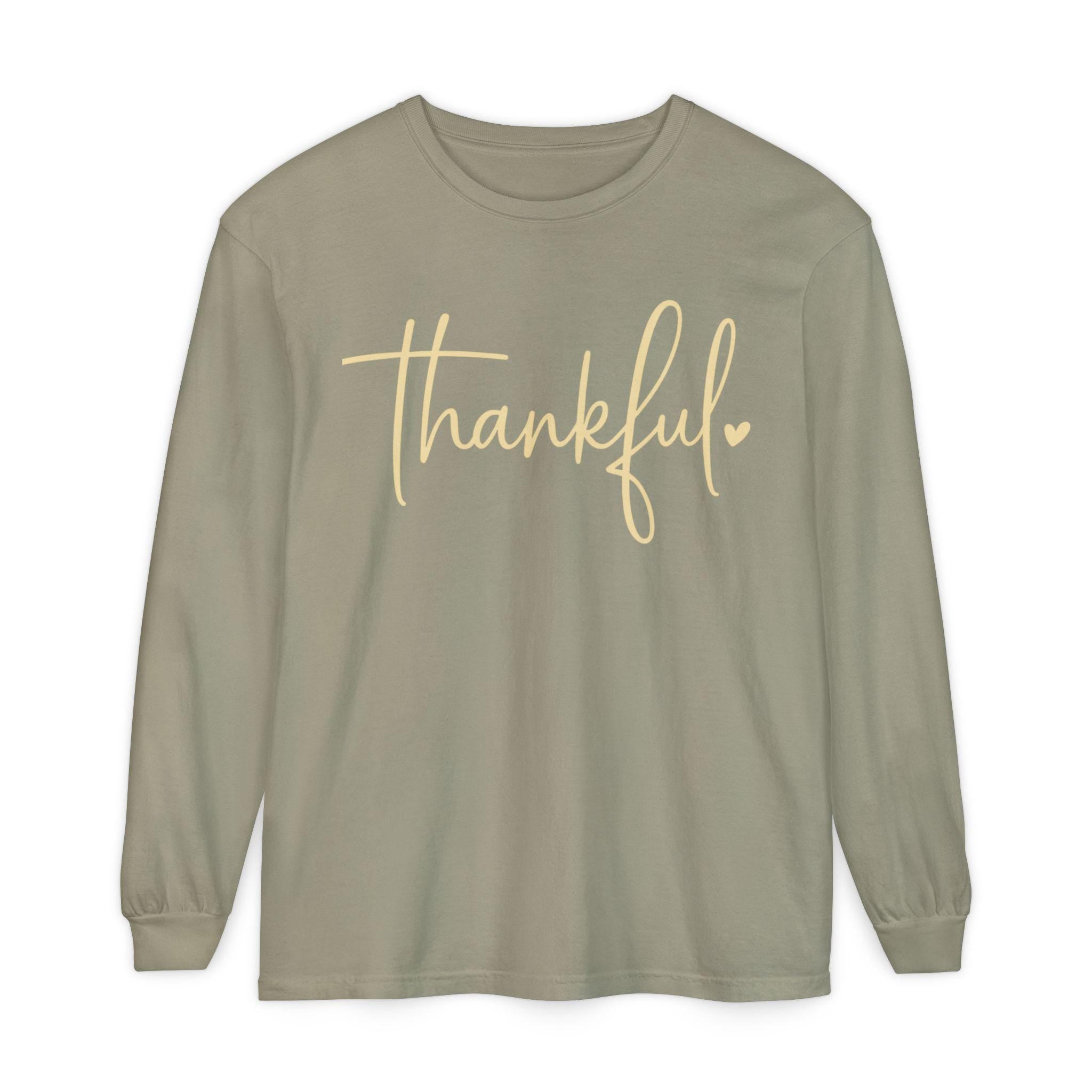 Thankful Long Sleeve T-Shirt | Cozy Fall Apparel, Thanksgiving Gift, Casual Style,