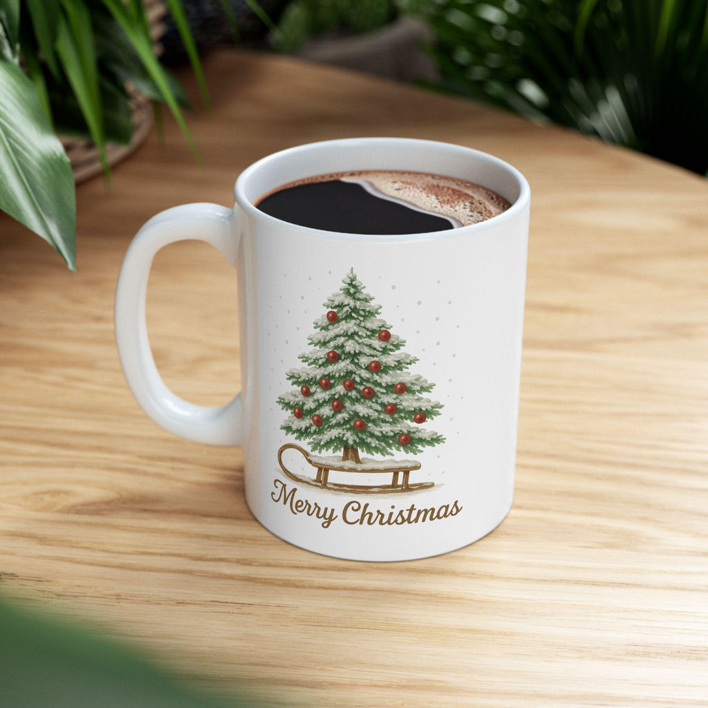 Christmas Tree Ceramic Mug - Perfect Holiday Gift, Hot Cocoa Cup, Coffee Lover's Mug, Festive Home Decor, Seasonal Drinkware
